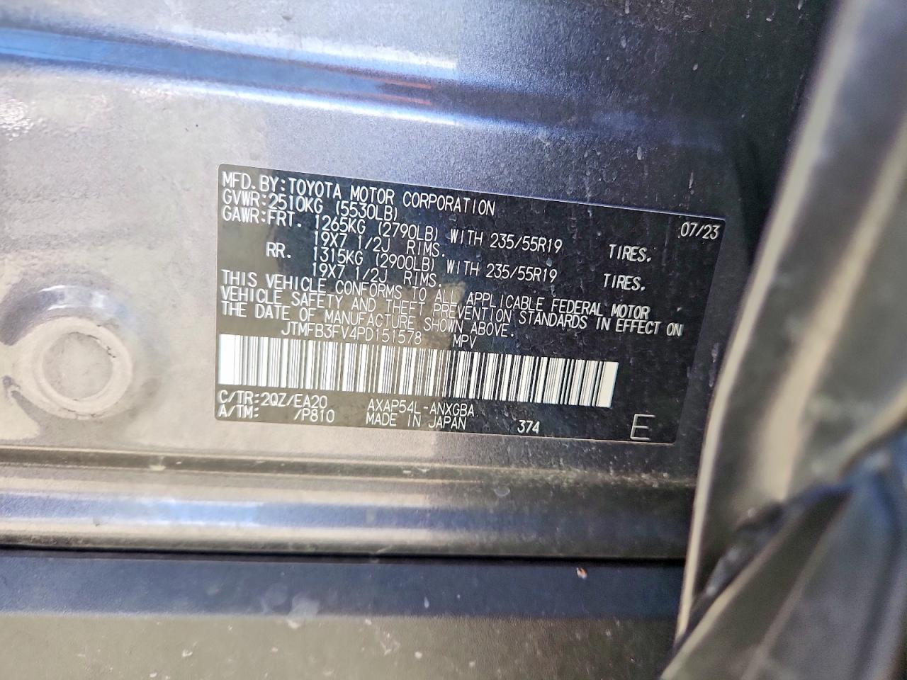 2023 Toyota Rav4 Prime Xse Charcoal vin: JTMFB3FV4PD151578