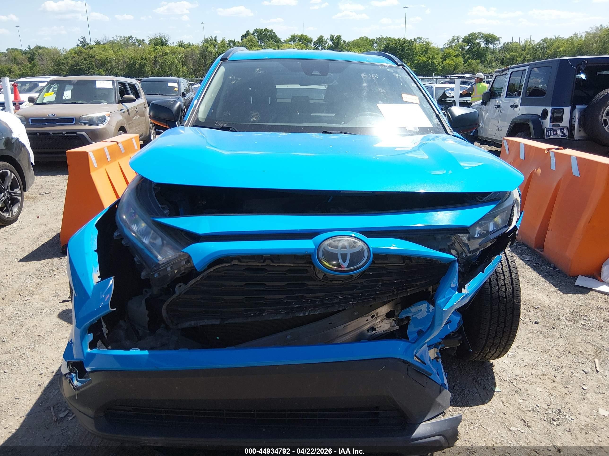 2019 Toyota Rav4 Le Синий vin: JTMH1RFV0KJ006739