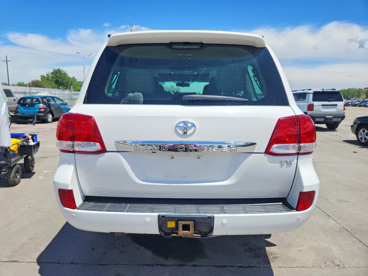 2008 Toyota Land Cruiser Base White vin: JTMHY05J085000897