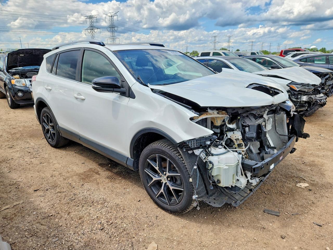 2017 Toyota Rav4 Se White vin: JTMJFREV2HD211457