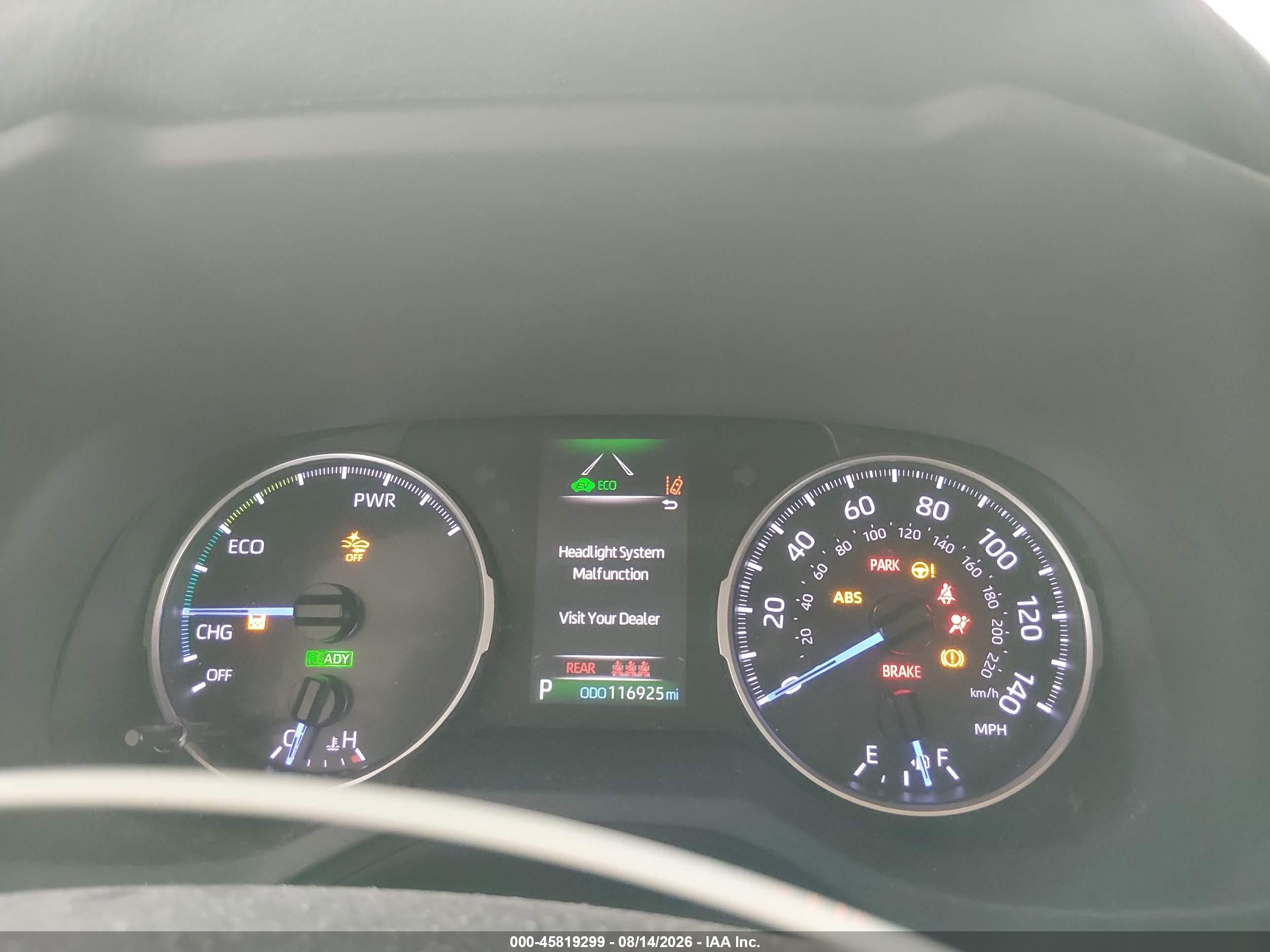 2019 Toyota Rav4 Hybrid Le Gray vin: JTMLWRFV5KD014474