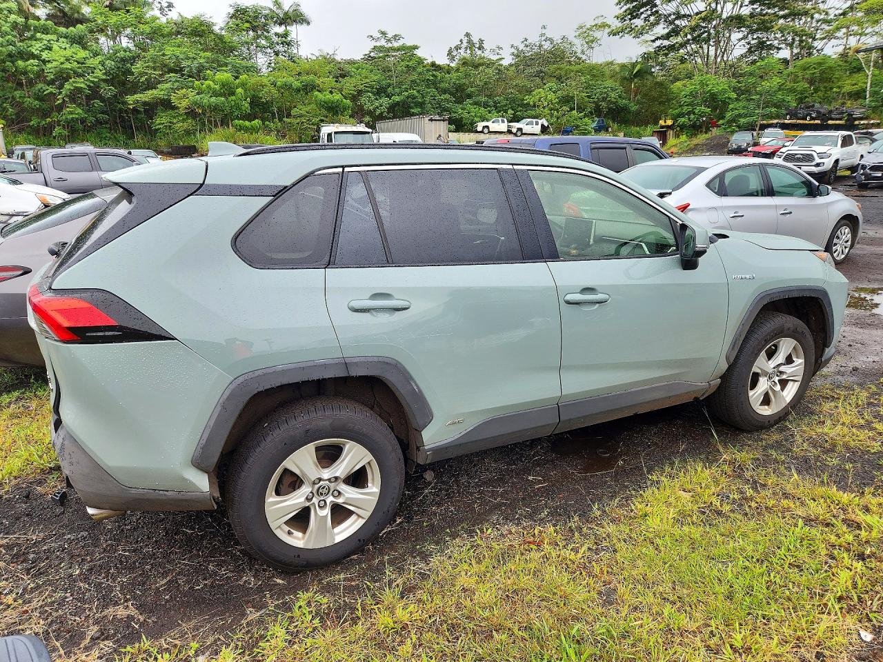 2020 Toyota Rav4 Hybrid Xle Зеленый vin: JTMR6RFV4LJ002345