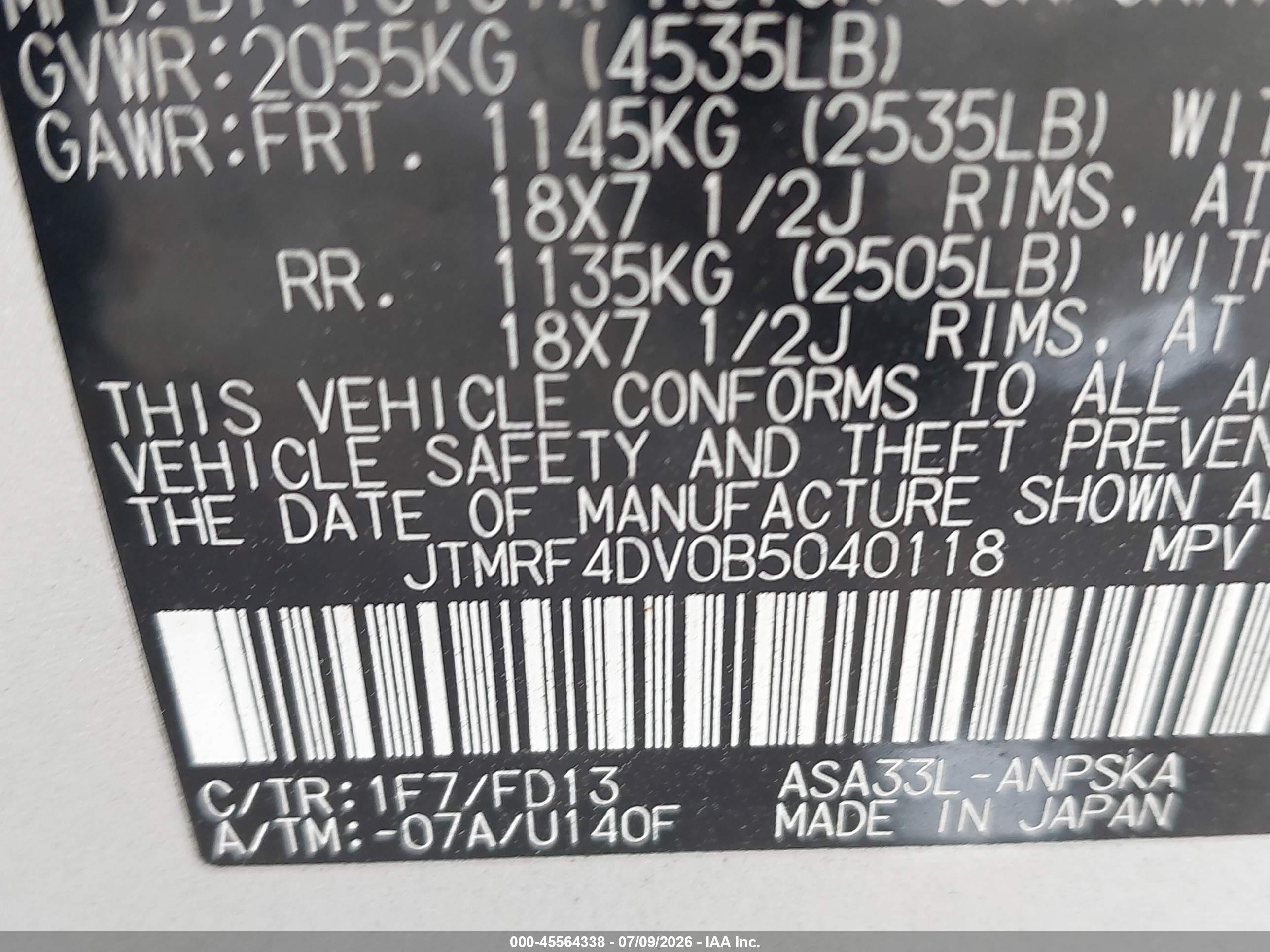 2011 Toyota Rav4 Sport Silver vin: JTMRF4DV0B5040118