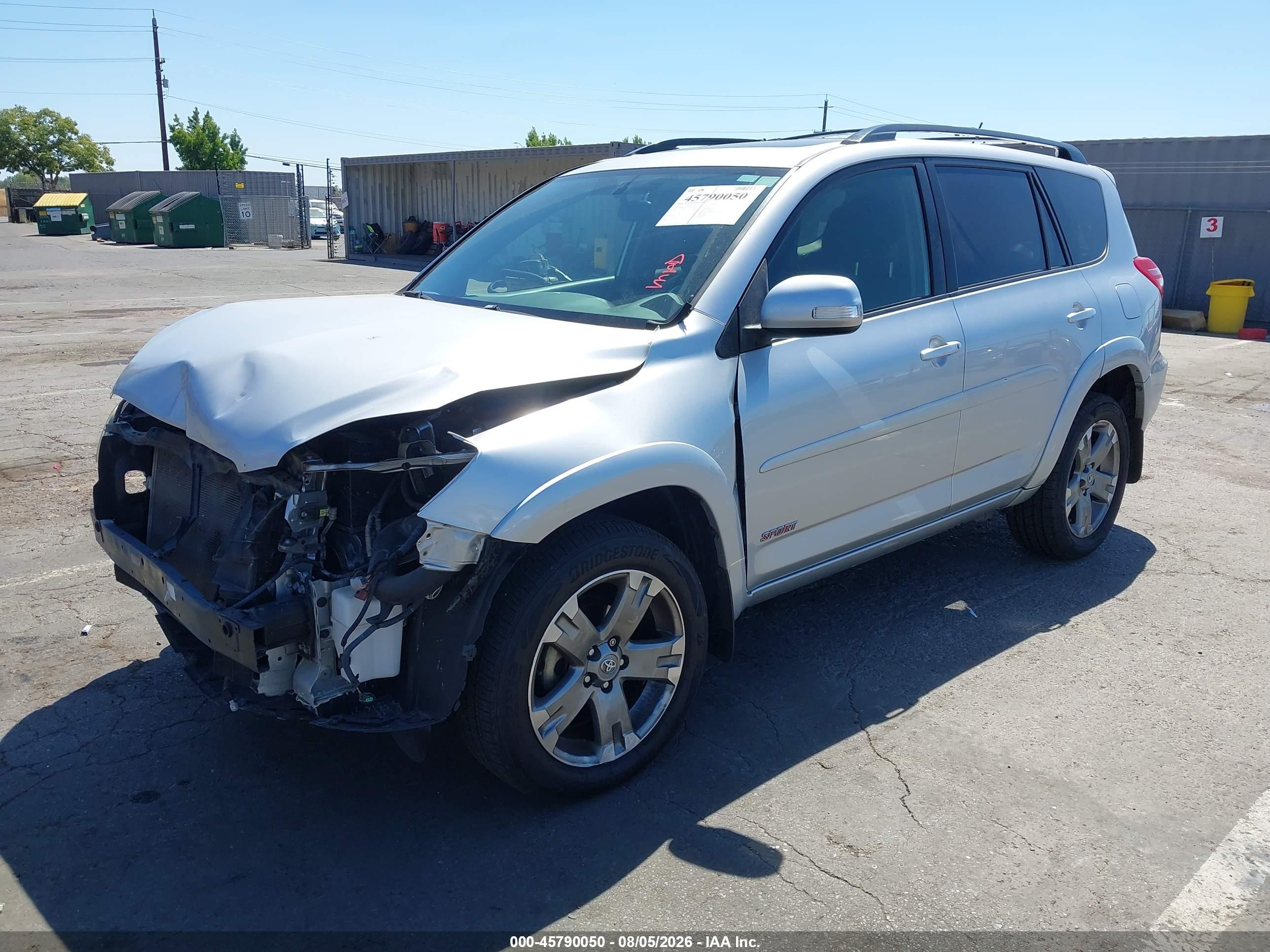 2012 Toyota Rav4 Sport Silver vin: JTMRF4DV3C5058162