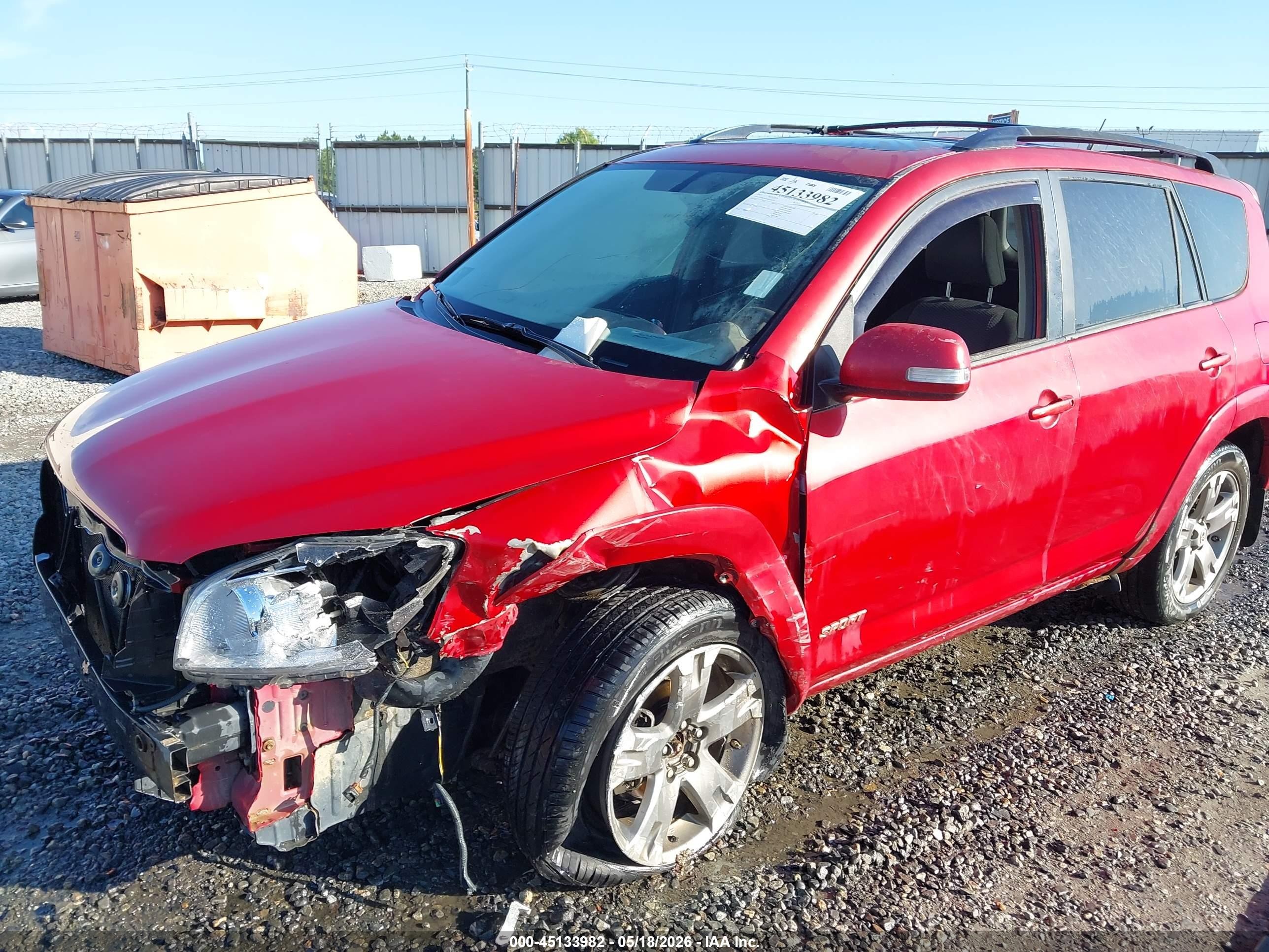 2011 Toyota Rav4 Sport Red vin: JTMRF4DV8B5038701