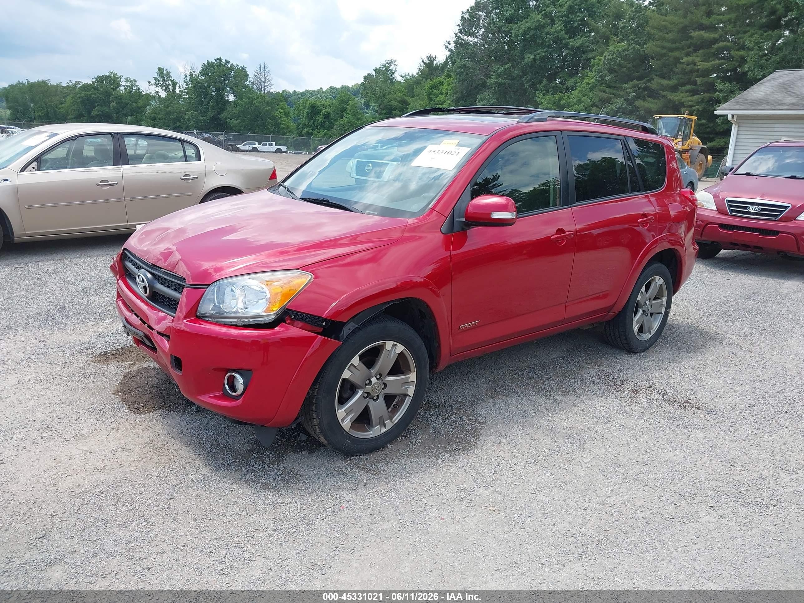 2012 Toyota Rav4 Sport Red vin: JTMRF4DV9C5055461