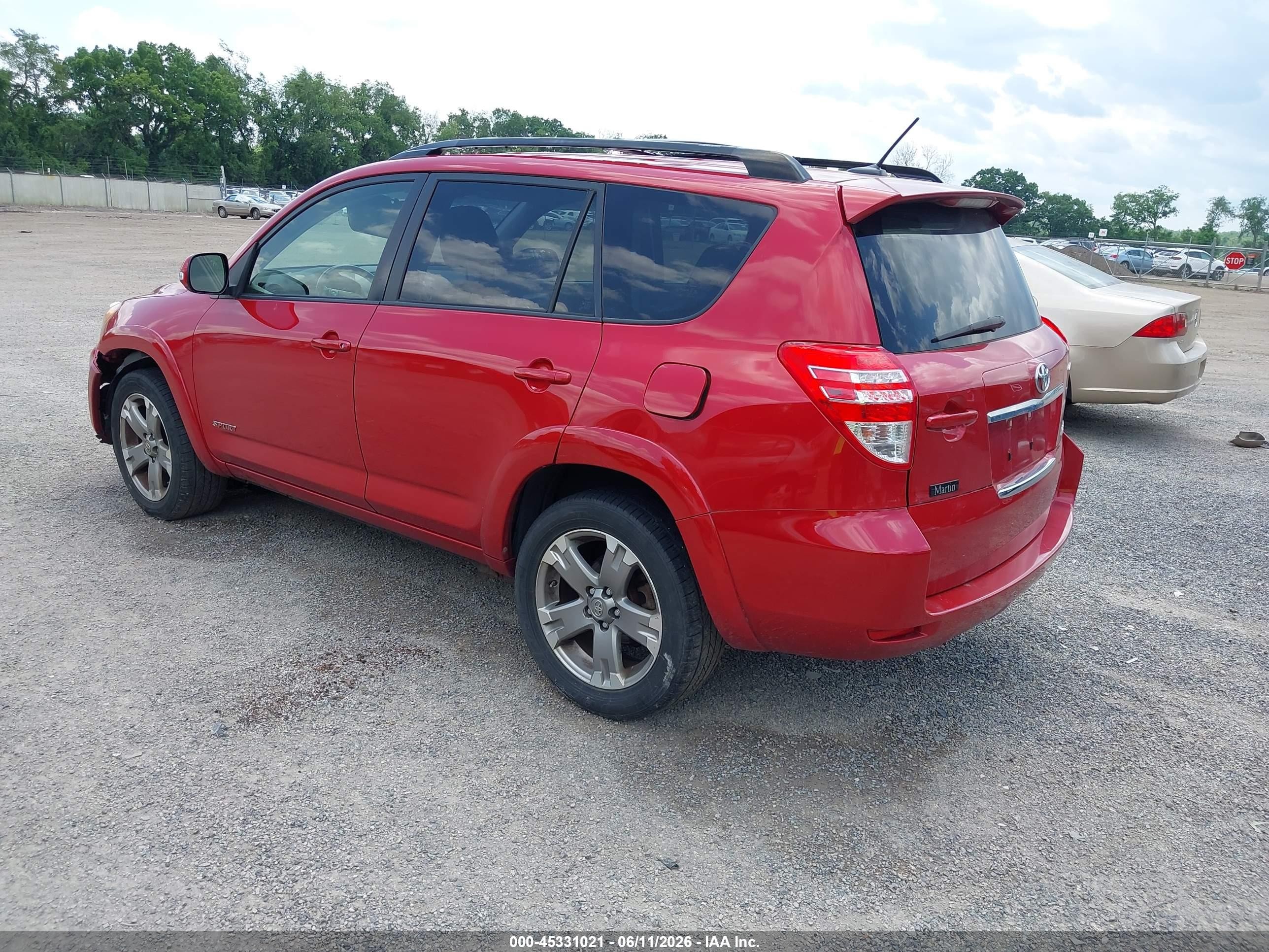 2012 Toyota Rav4 Sport Red vin: JTMRF4DV9C5055461