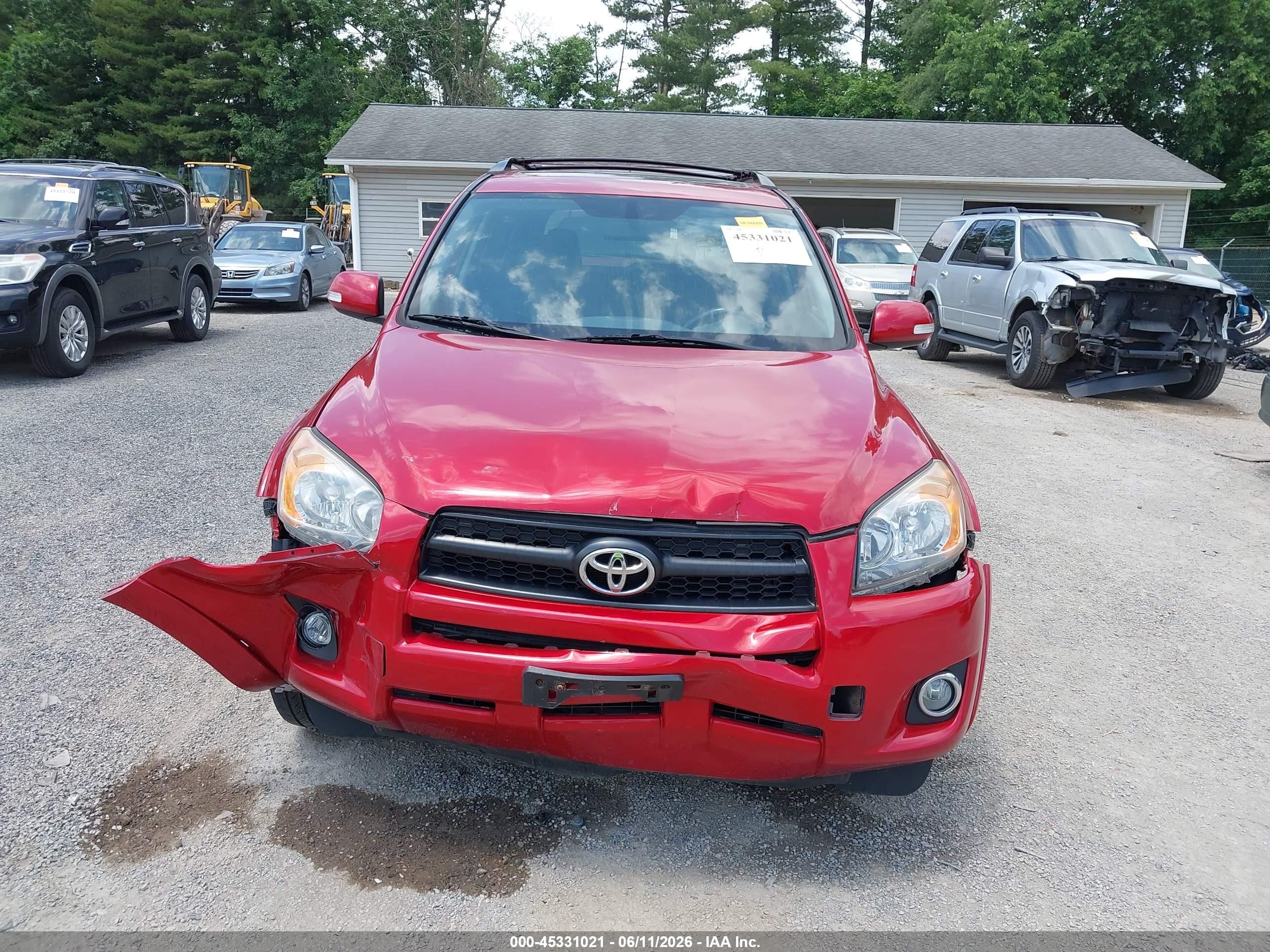 2012 Toyota Rav4 Sport Red vin: JTMRF4DV9C5055461