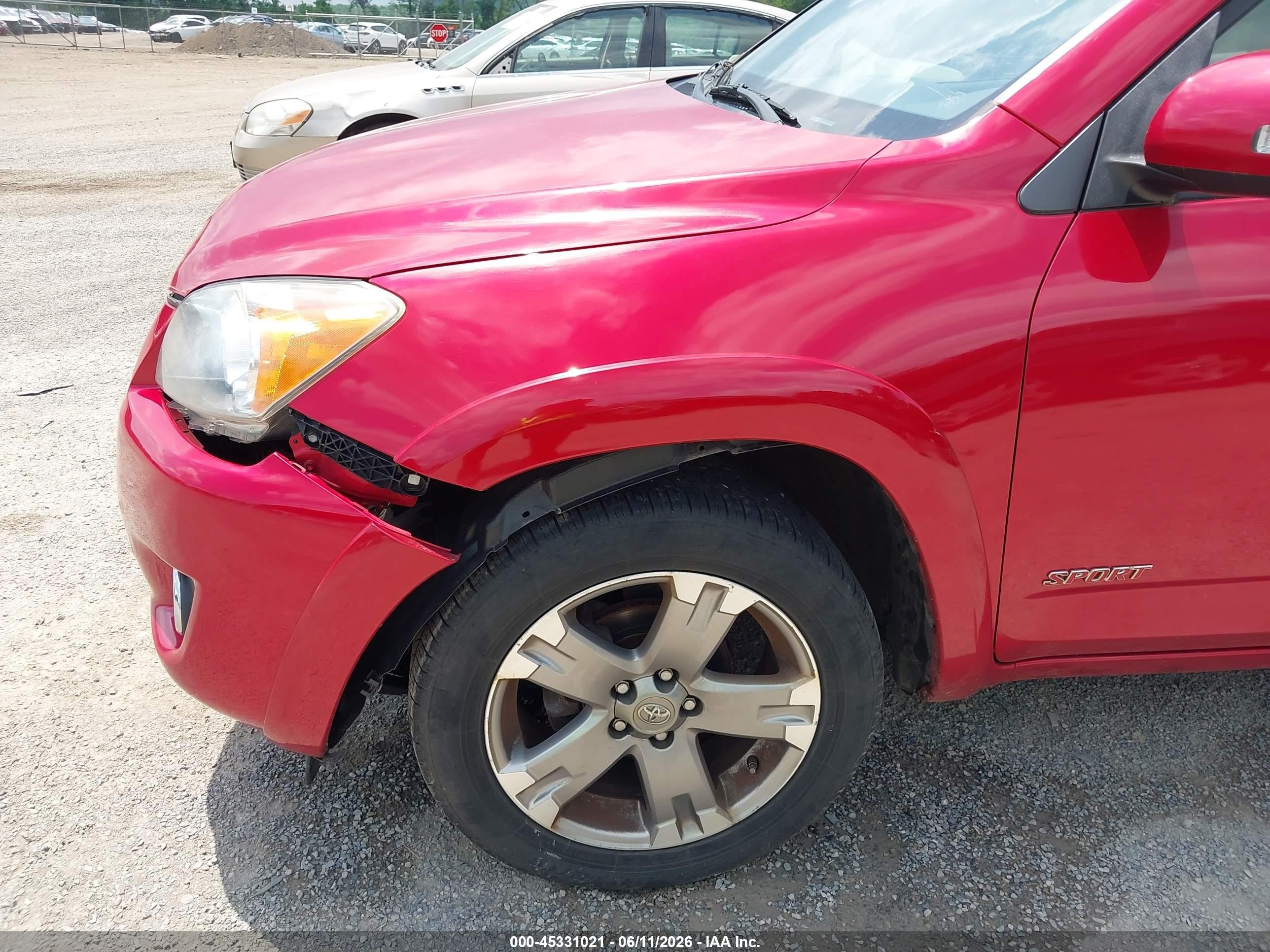 2012 Toyota Rav4 Sport Red vin: JTMRF4DV9C5055461