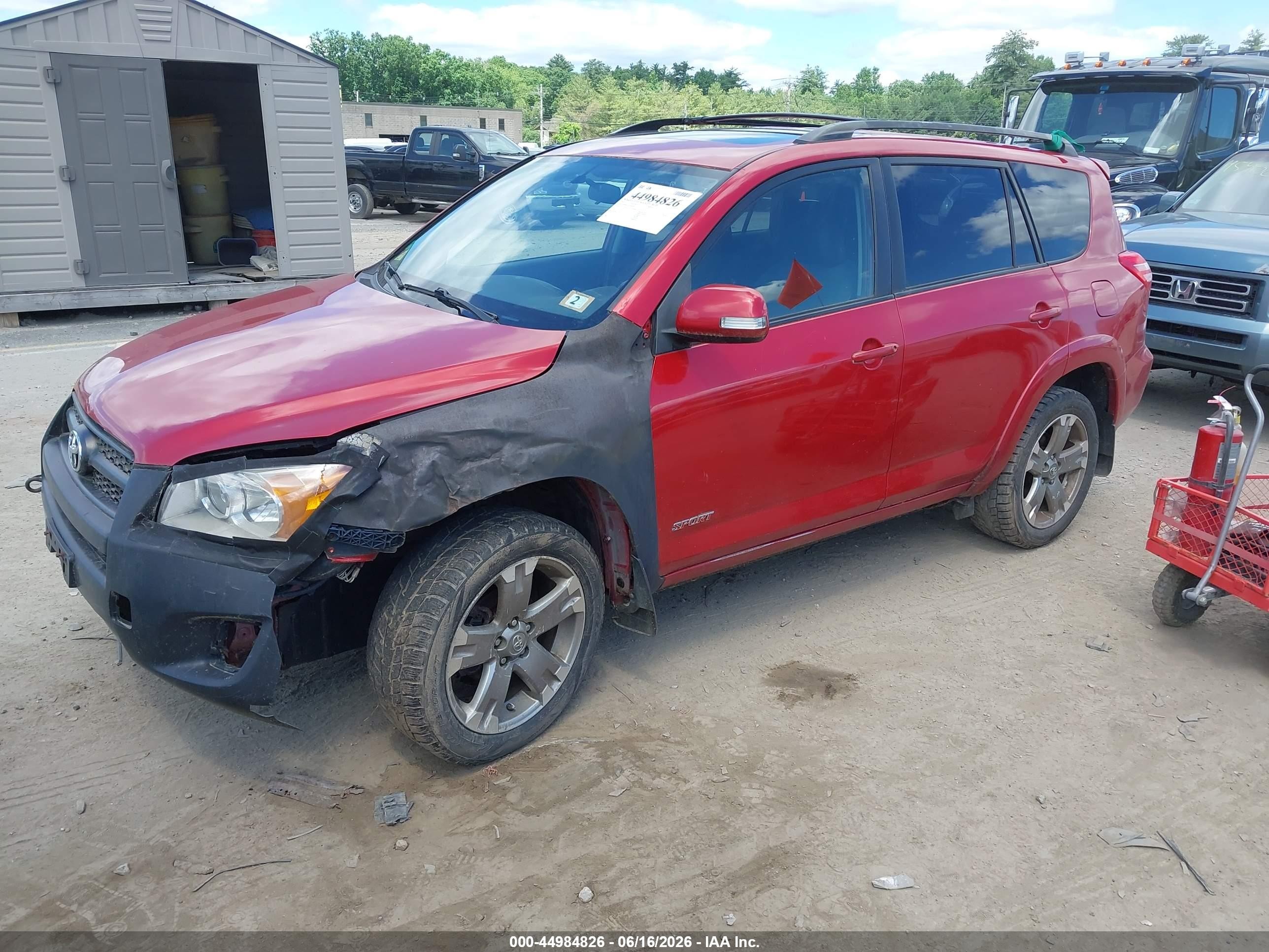 2012 Toyota Rav4 Sport Red vin: JTMRF4DVXC5050334