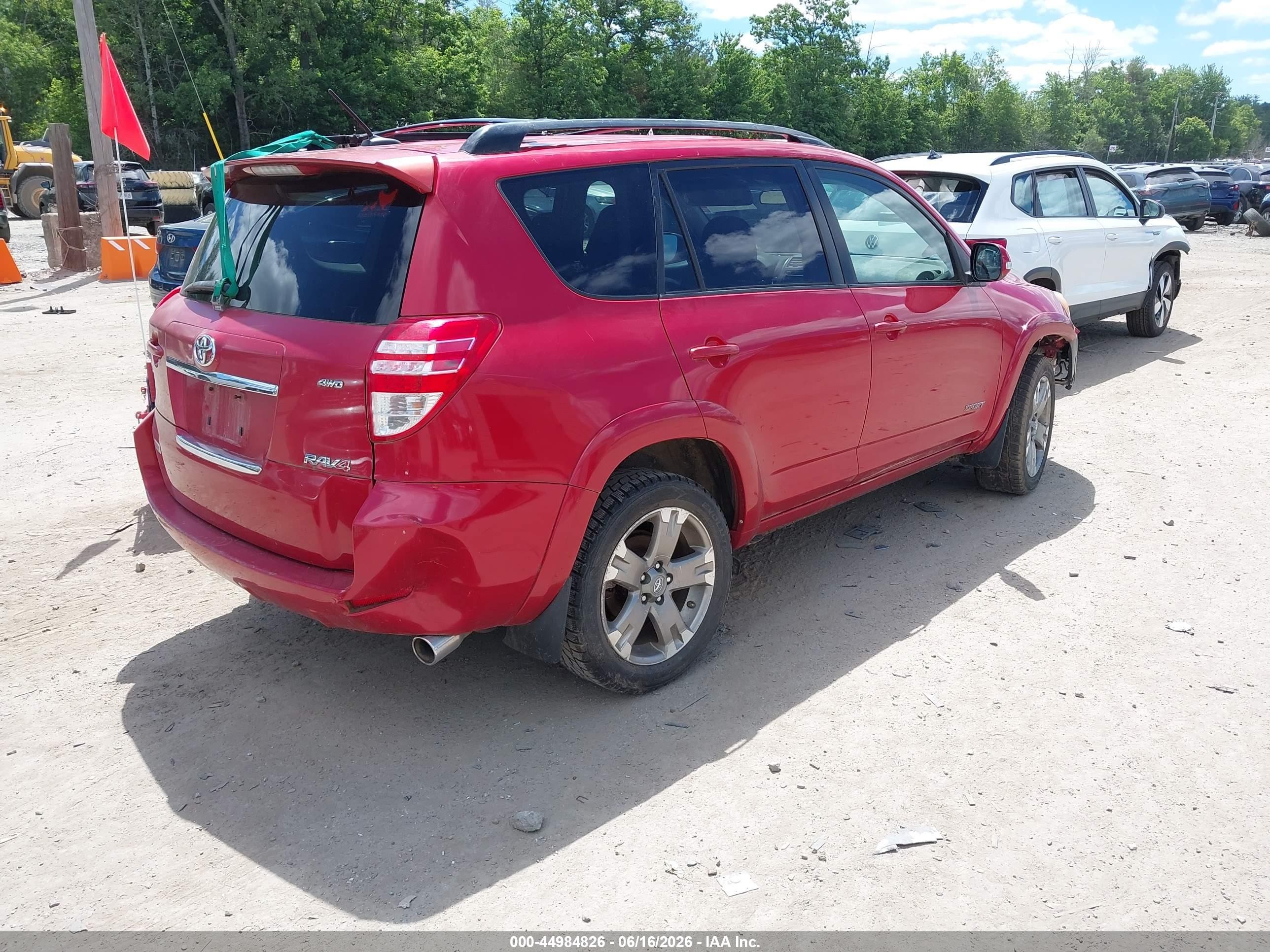 2012 Toyota Rav4 Sport Red vin: JTMRF4DVXC5050334