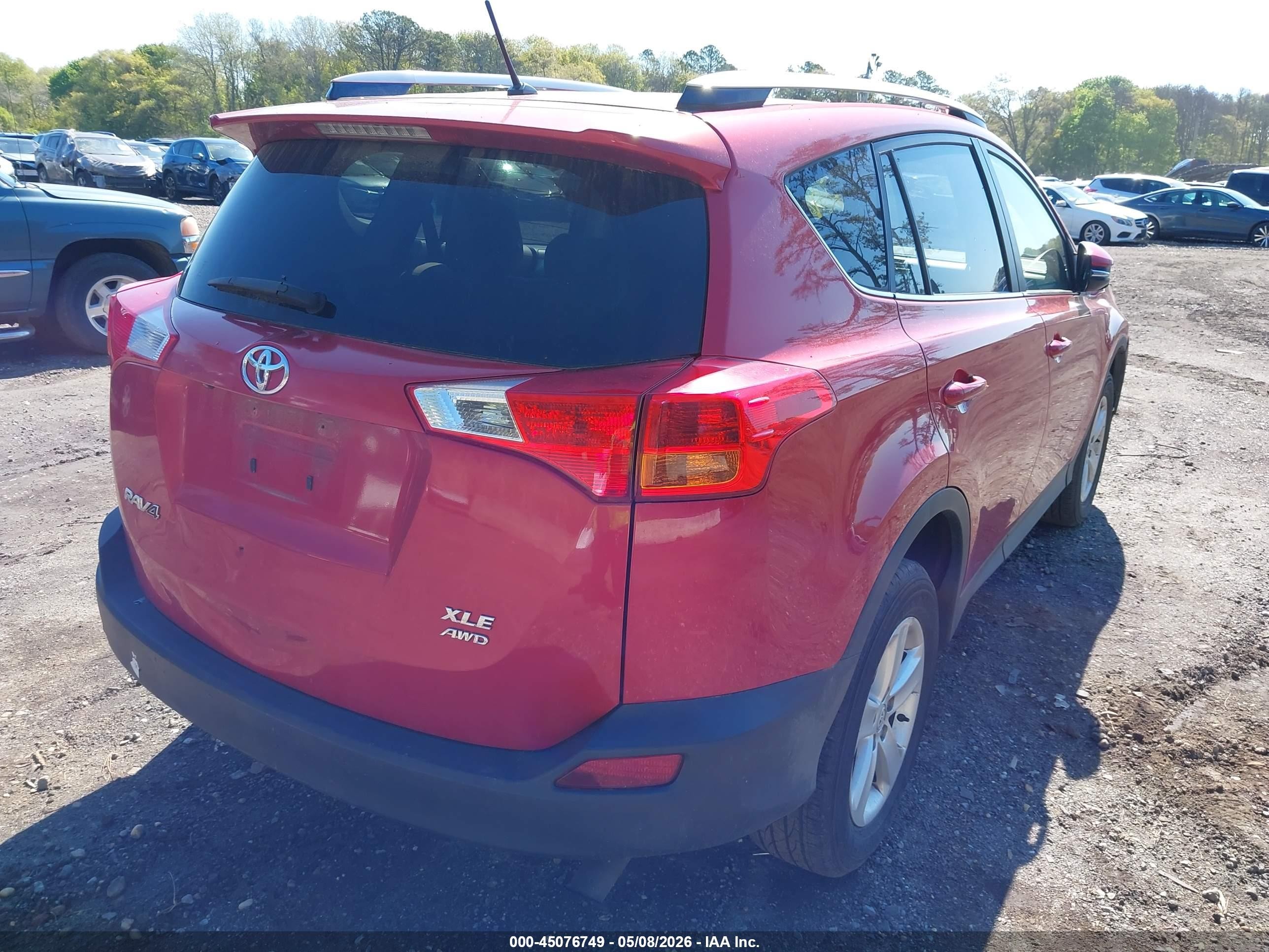 2013 Toyota Rav4 Xle Red vin: JTMRFREV0D5002600