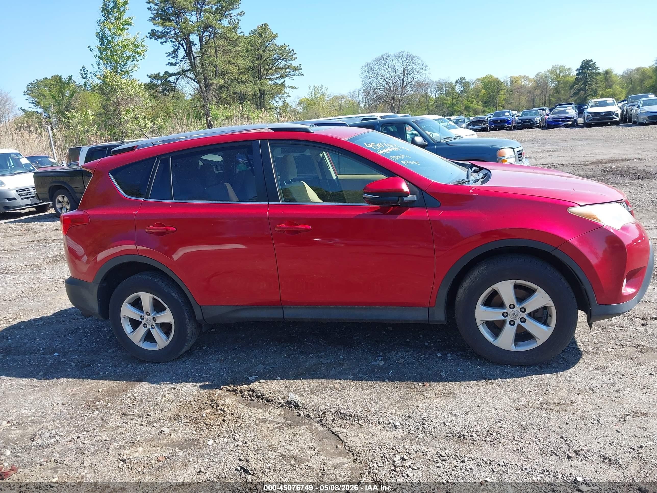 2013 Toyota Rav4 Xle Red vin: JTMRFREV0D5002600