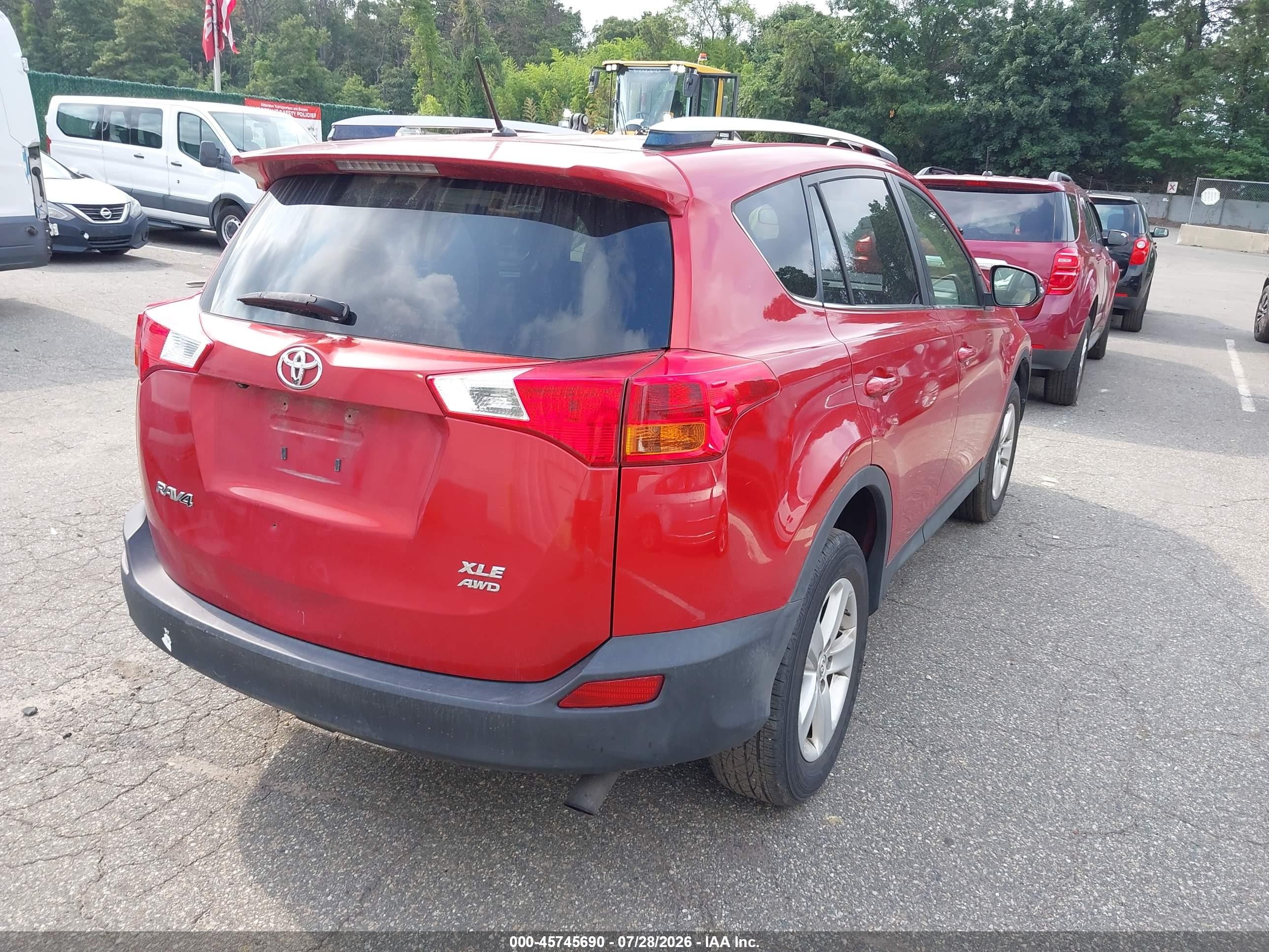 2013 Toyota Rav4 Xle Red vin: JTMRFREV0D5002600