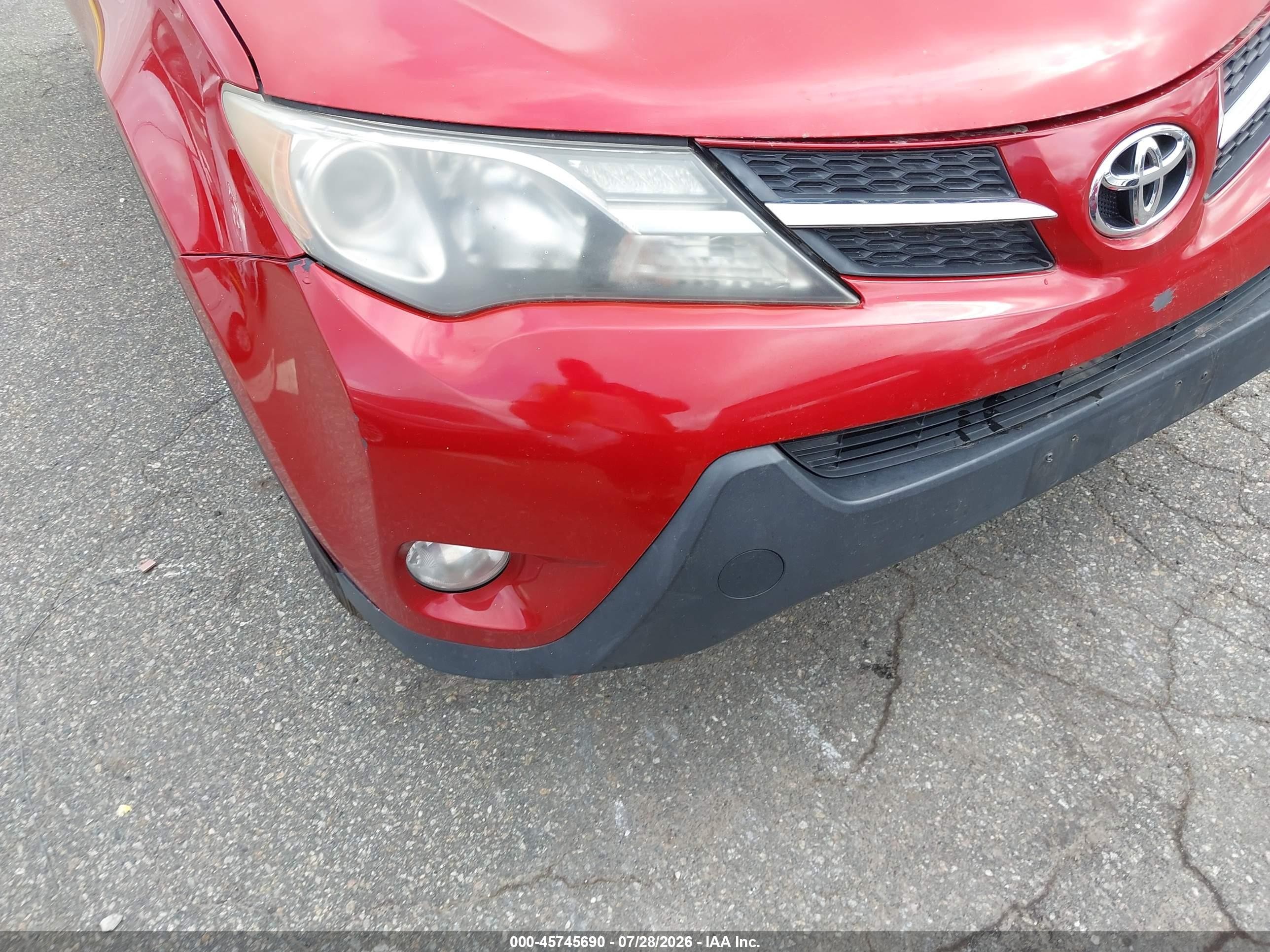 2013 Toyota Rav4 Xle Red vin: JTMRFREV0D5002600