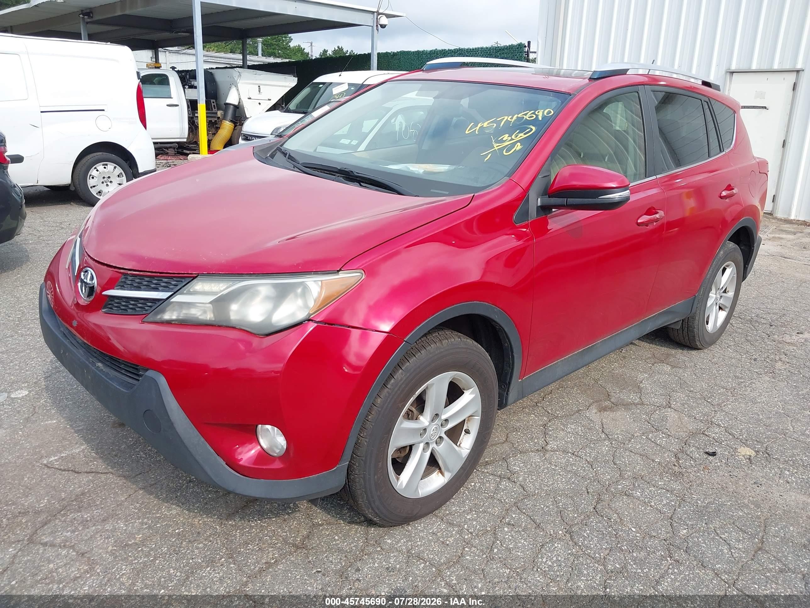 2013 Toyota Rav4 Xle Red vin: JTMRFREV0D5002600
