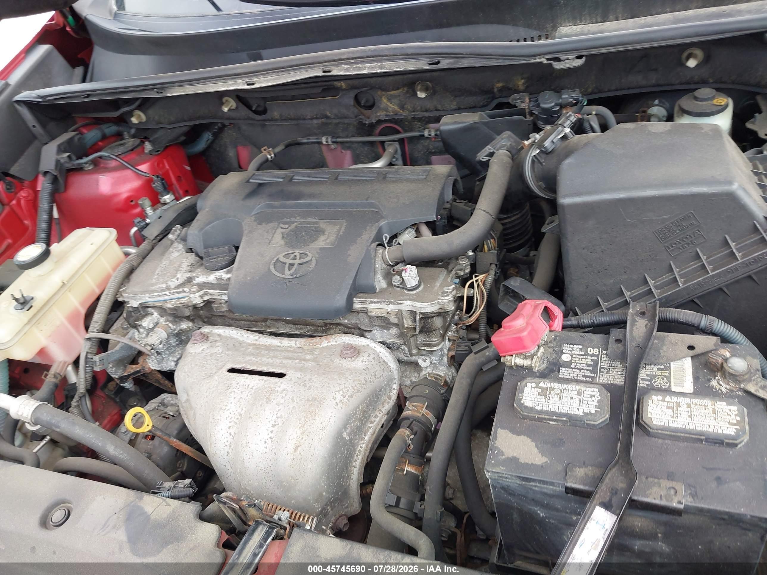 2013 Toyota Rav4 Xle Red vin: JTMRFREV0D5002600