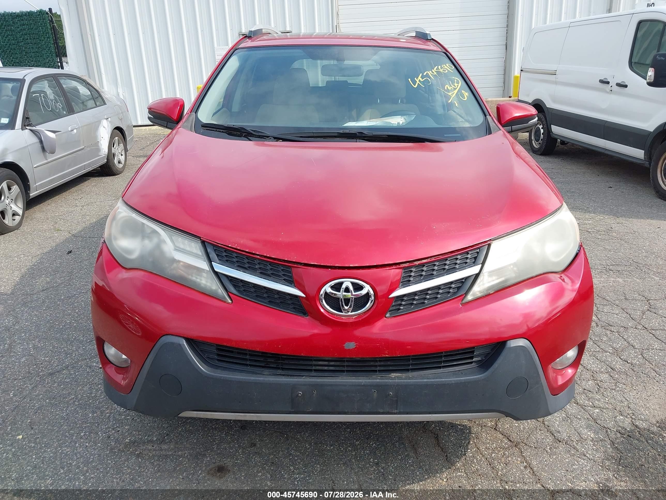 2013 Toyota Rav4 Xle Red vin: JTMRFREV0D5002600