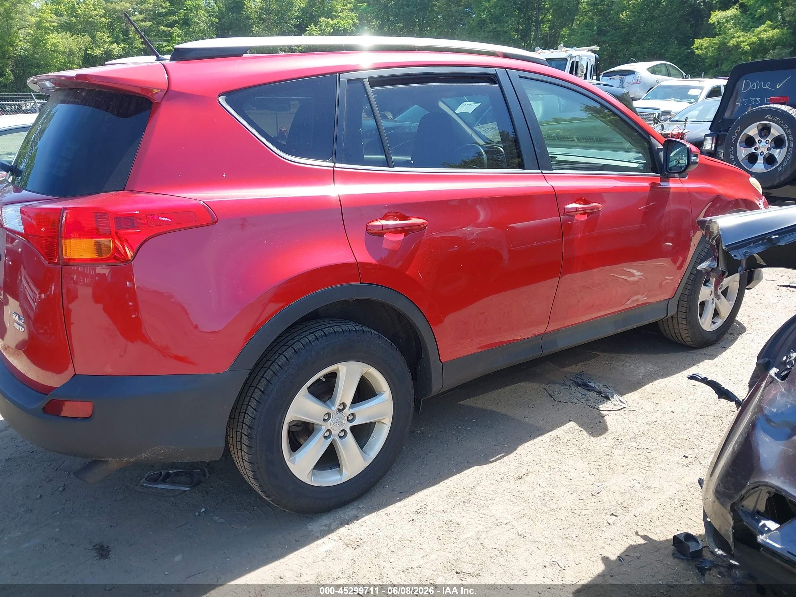 2013 Toyota Rav4 Xle Red vin: JTMRFREV0DD024800