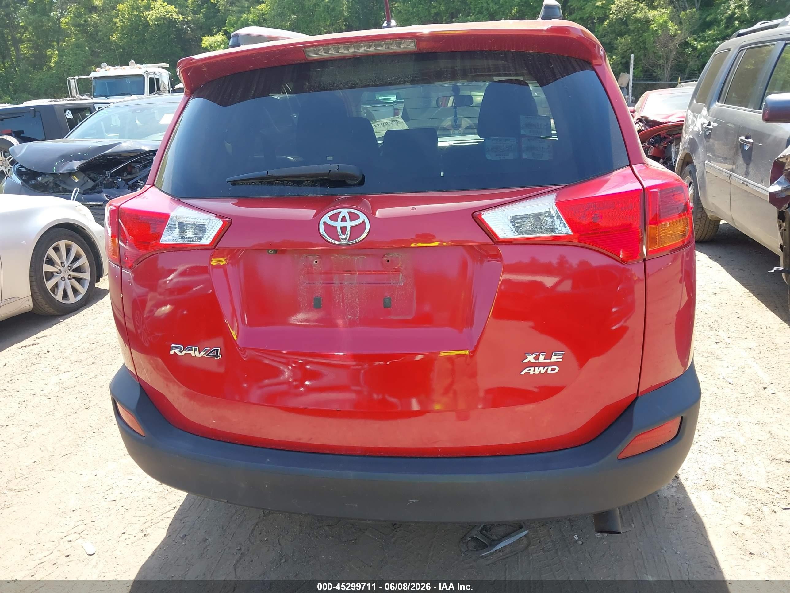 2013 Toyota Rav4 Xle Red vin: JTMRFREV0DD024800
