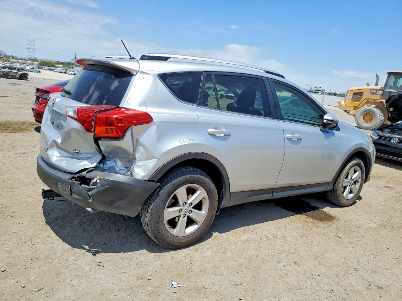 2013 Toyota Rav4 Xle Silver vin: JTMRFREV0DD031634