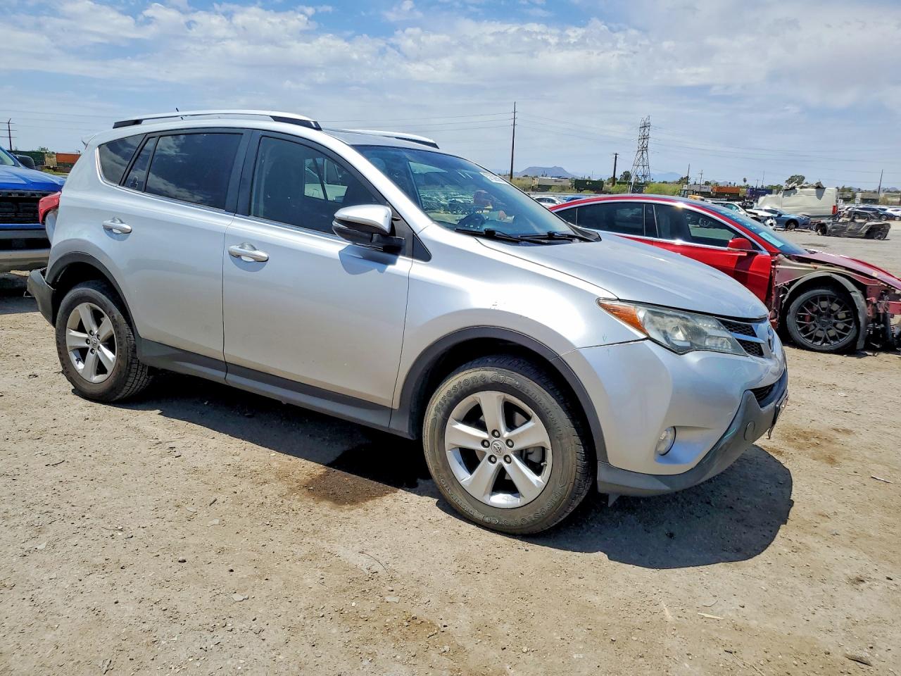 2013 Toyota Rav4 Xle Silver vin: JTMRFREV0DD031634