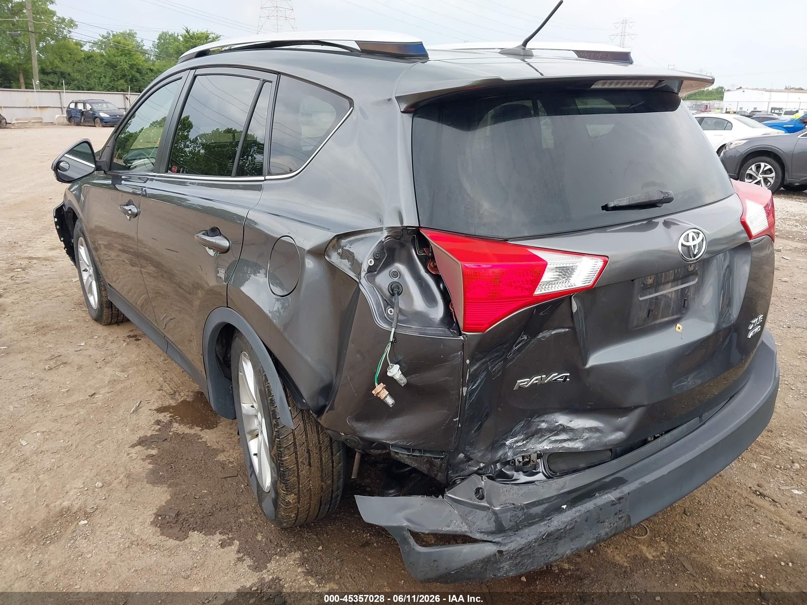 2014 Toyota Rav4 Xle Gray vin: JTMRFREV0ED084366