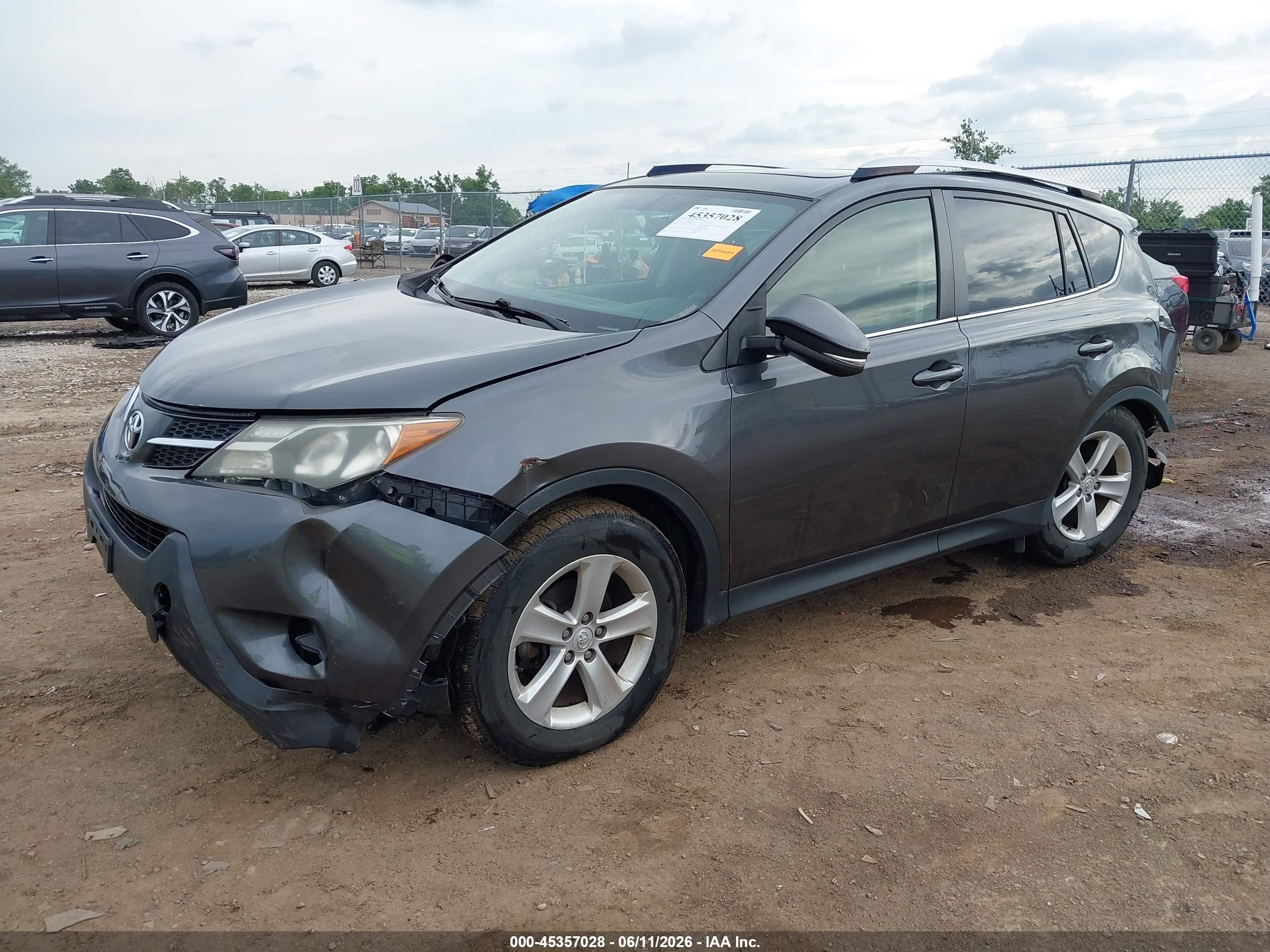 2014 Toyota Rav4 Xle Gray vin: JTMRFREV0ED084366