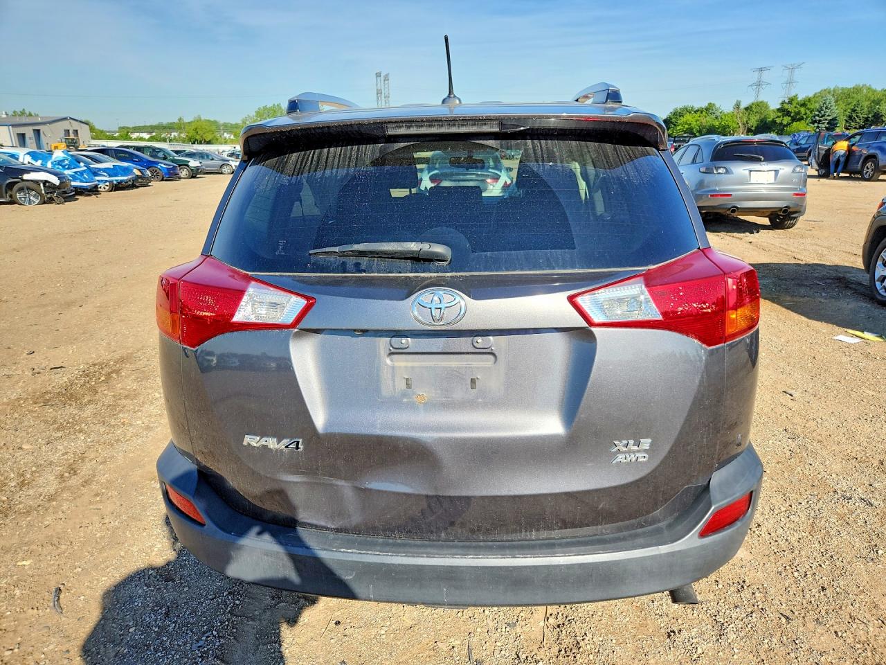 2014 Toyota Rav4 Xle Gray vin: JTMRFREV0EJ012133