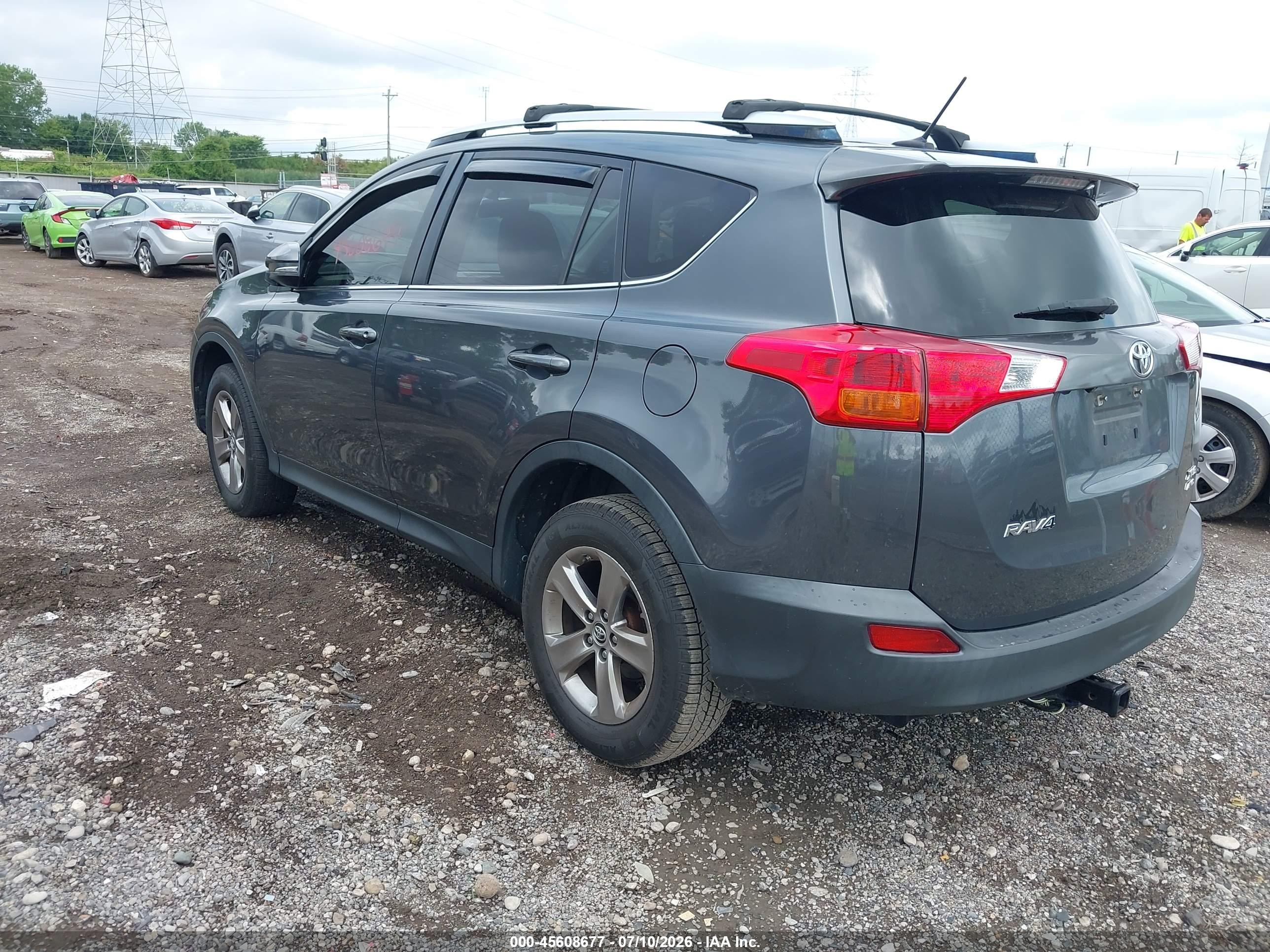 2015 Toyota Rav4 Xle Серый vin: JTMRFREV0FD137648