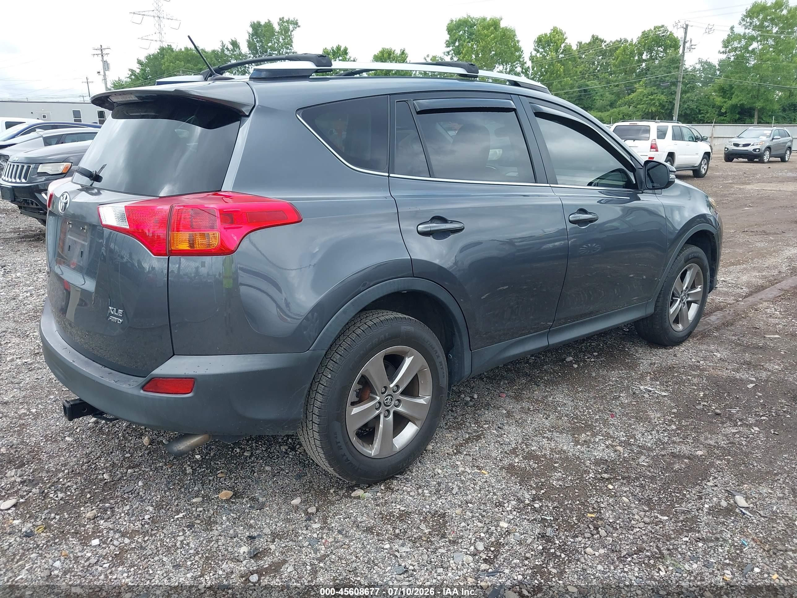 2015 Toyota Rav4 Xle Серый vin: JTMRFREV0FD137648