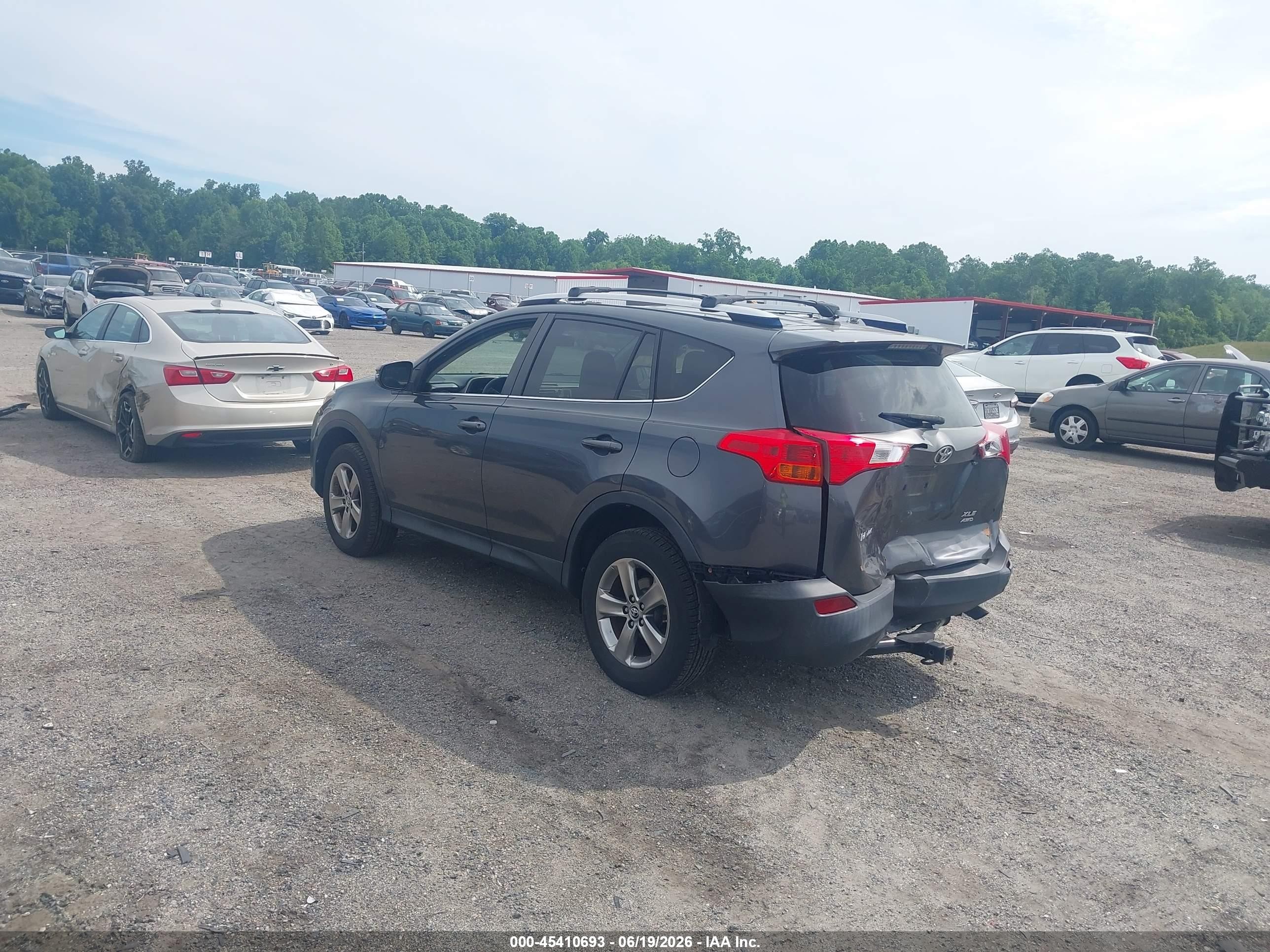 2015 Toyota Rav4 Xle Gray vin: JTMRFREV0FD153686