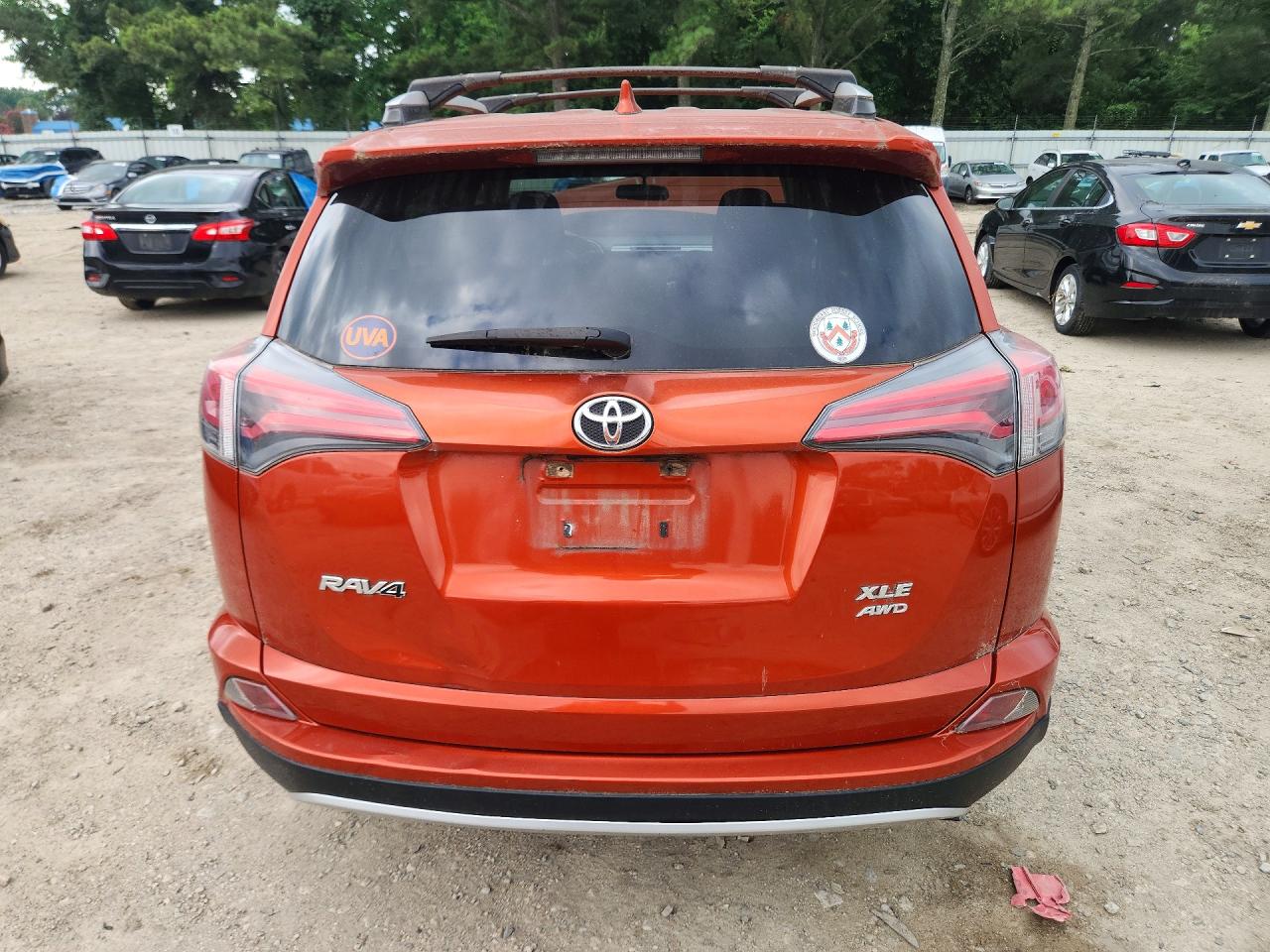 2016 Toyota Rav4 Xle Orange vin: JTMRFREV0GJ066518