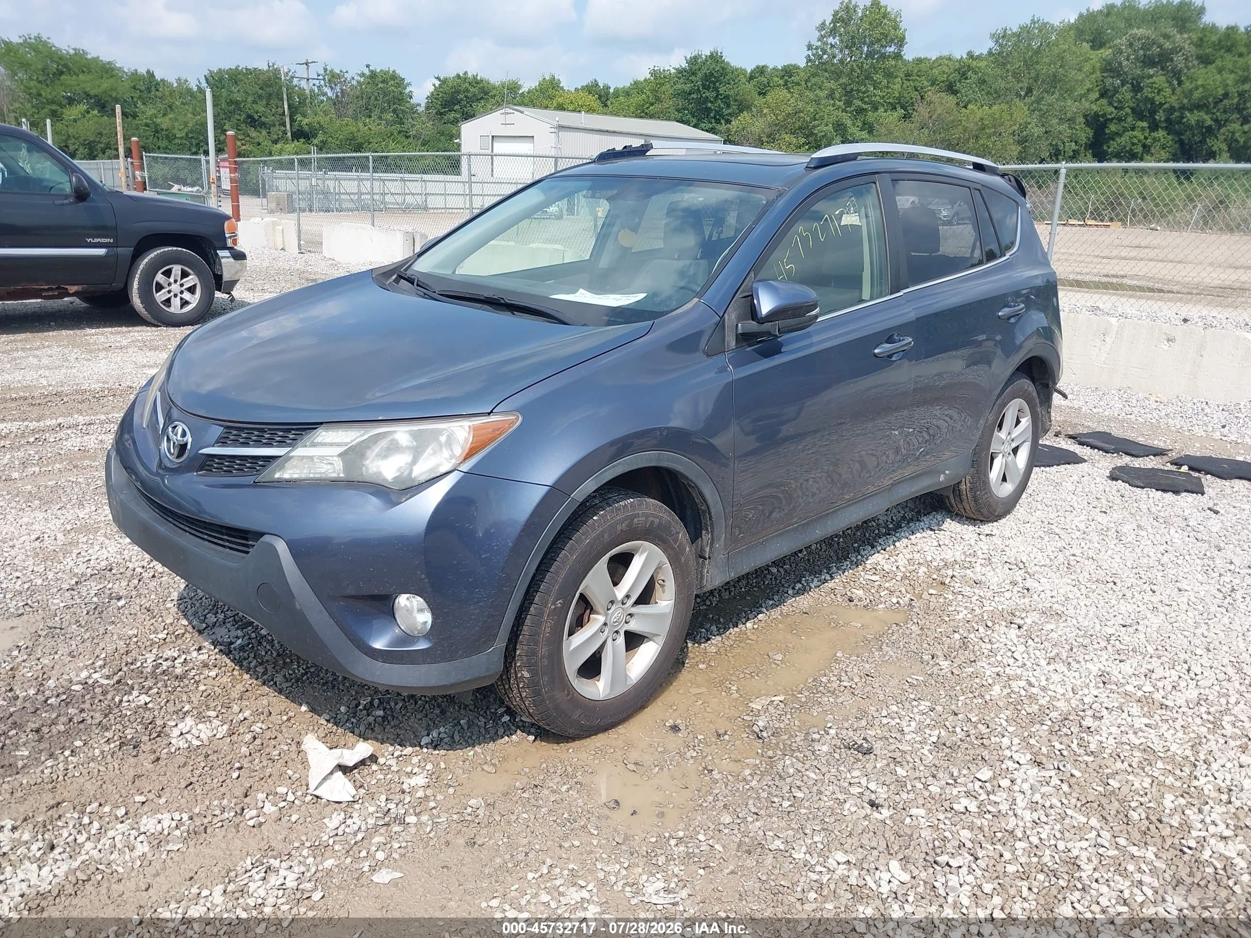 2014 Toyota Rav4 Xle Blue vin: JTMRFREV1ED049416