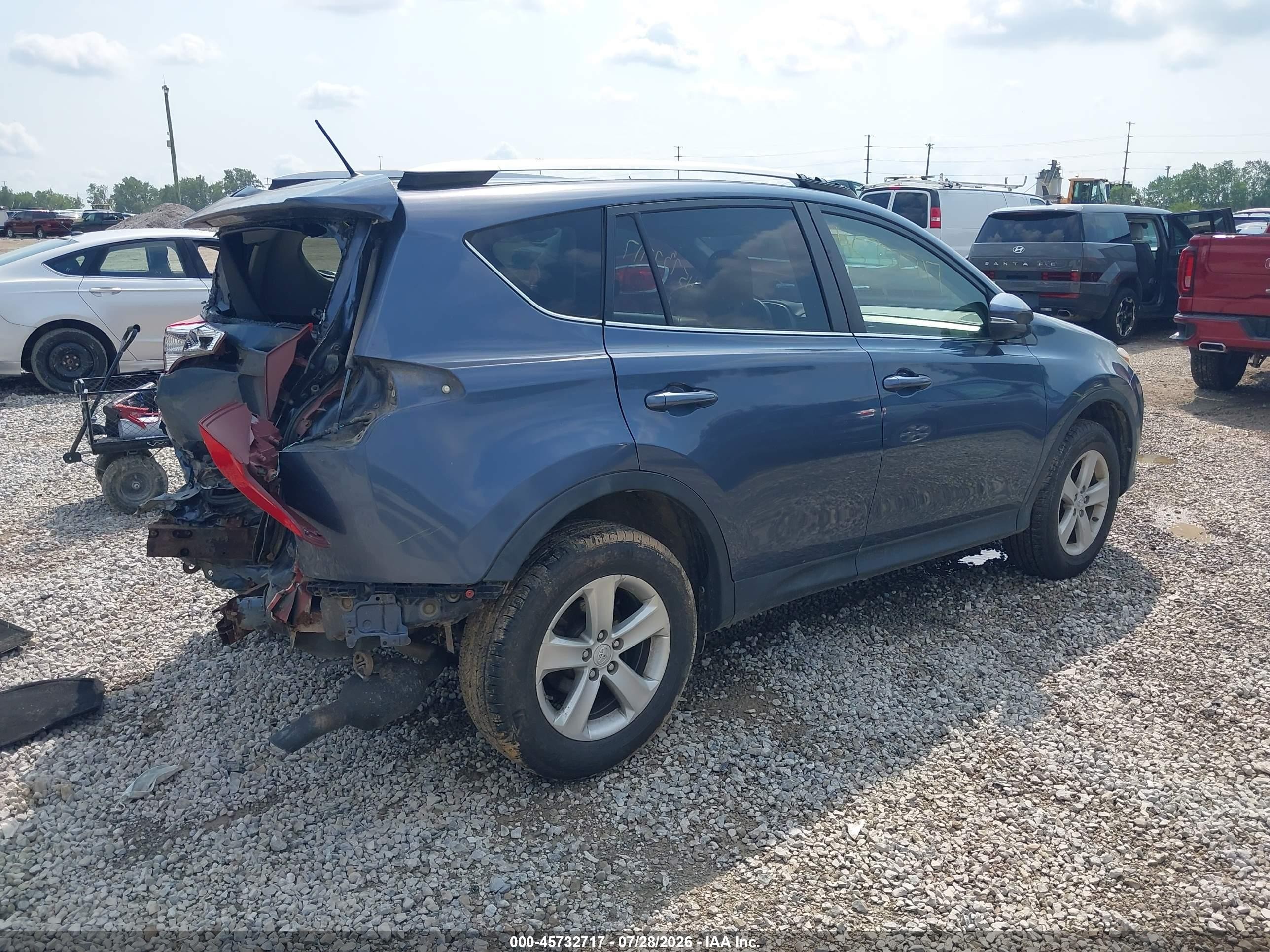 2014 Toyota Rav4 Xle Blue vin: JTMRFREV1ED049416