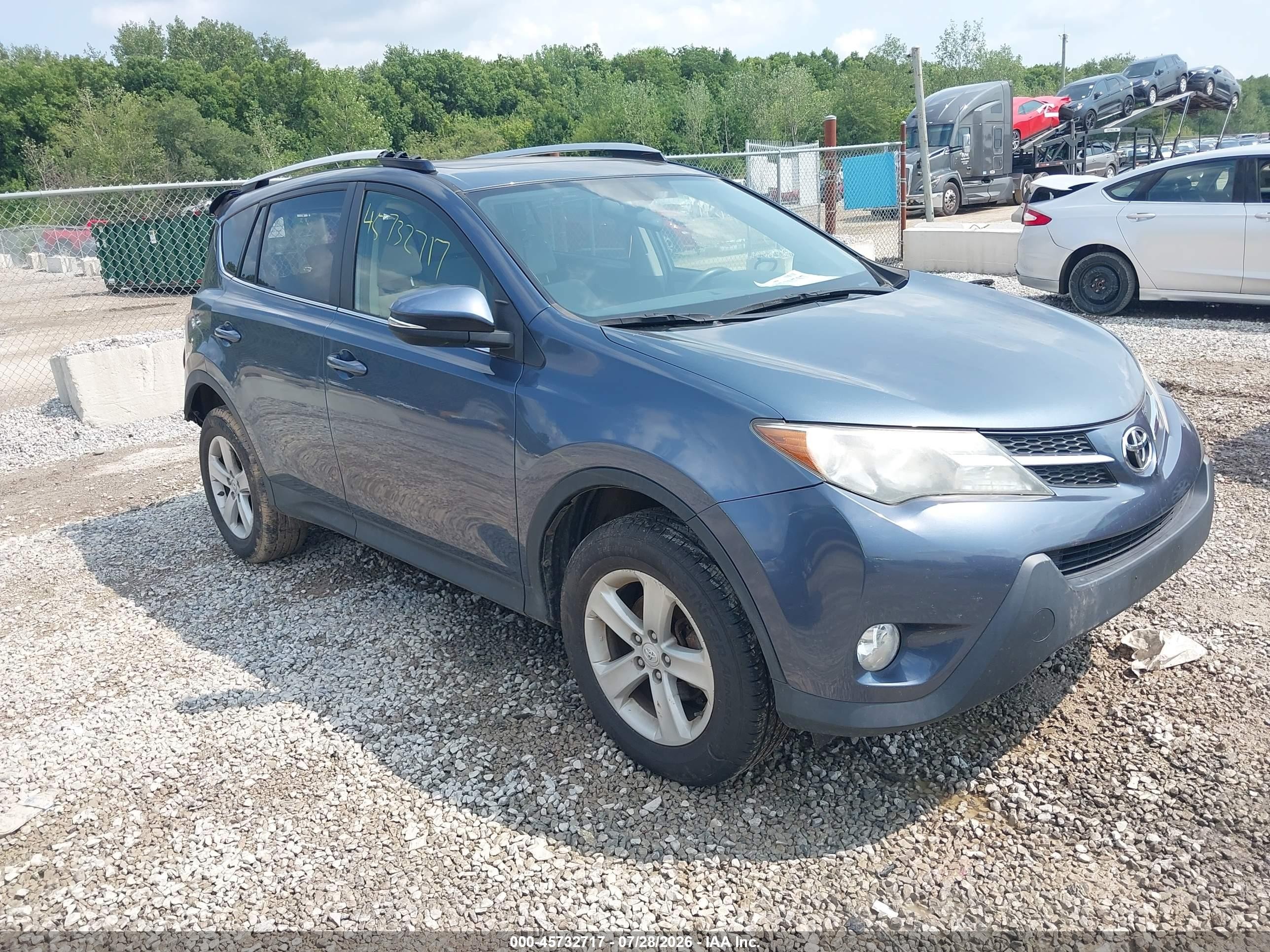 2014 Toyota Rav4 Xle Blue vin: JTMRFREV1ED049416