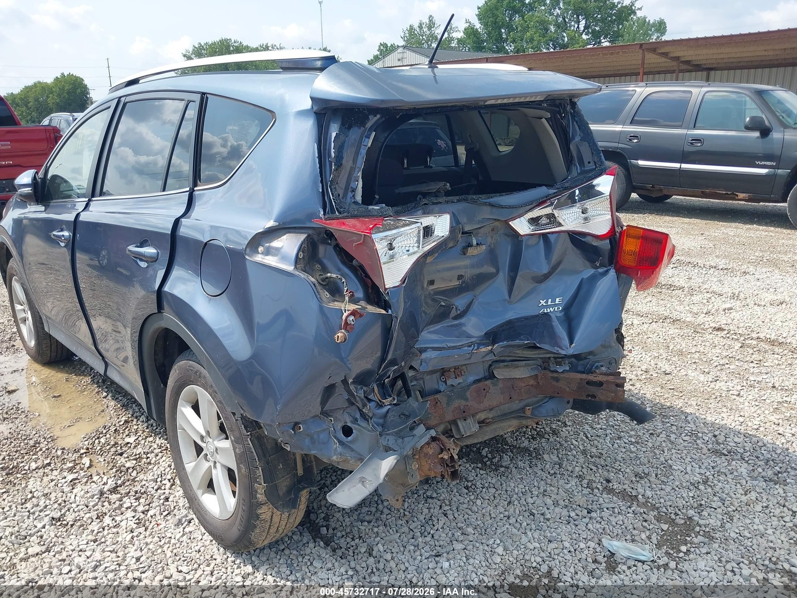 2014 Toyota Rav4 Xle Blue vin: JTMRFREV1ED049416