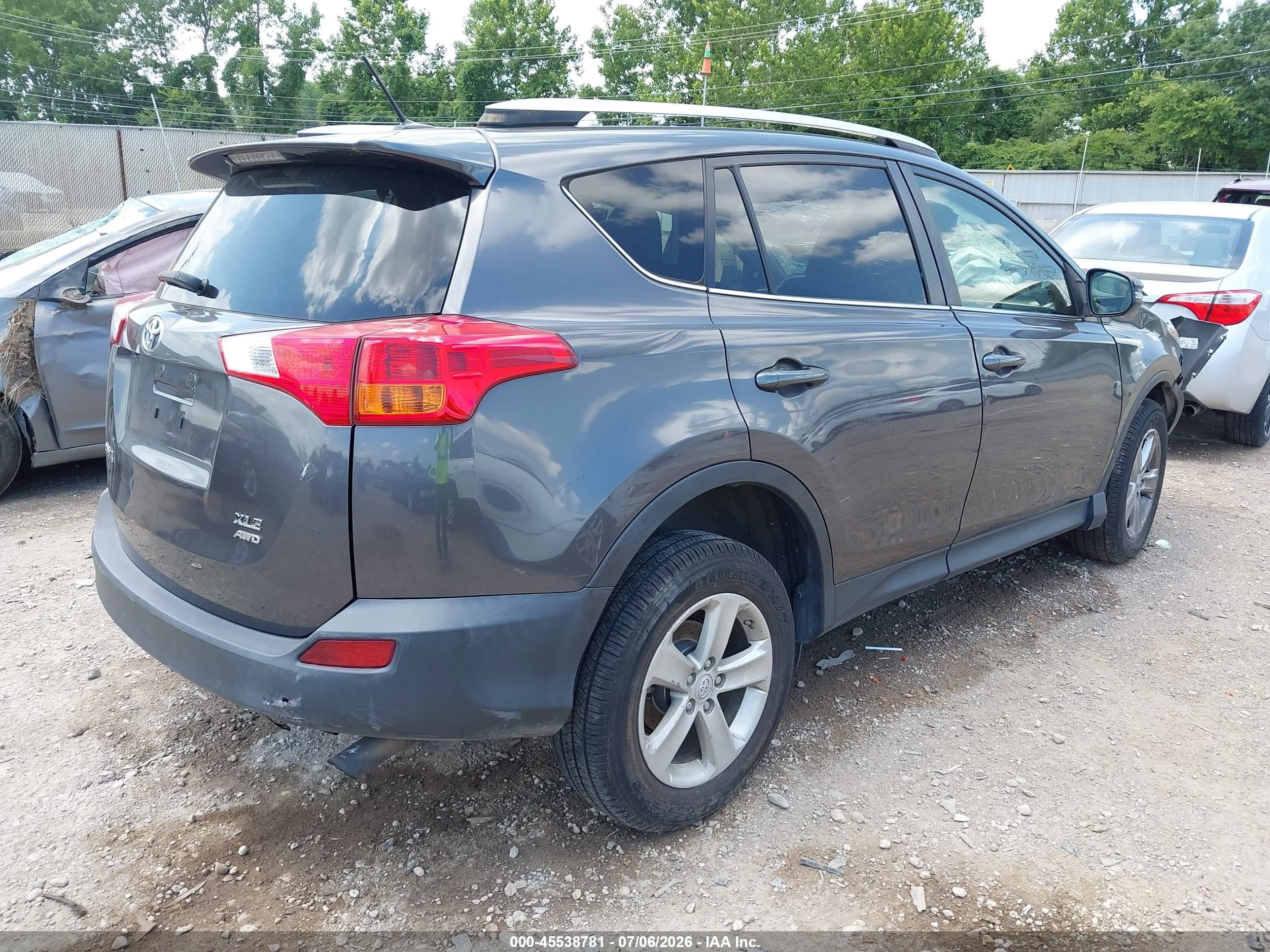 2014 Toyota Rav4 Xle Gray vin: JTMRFREV1EJ008902