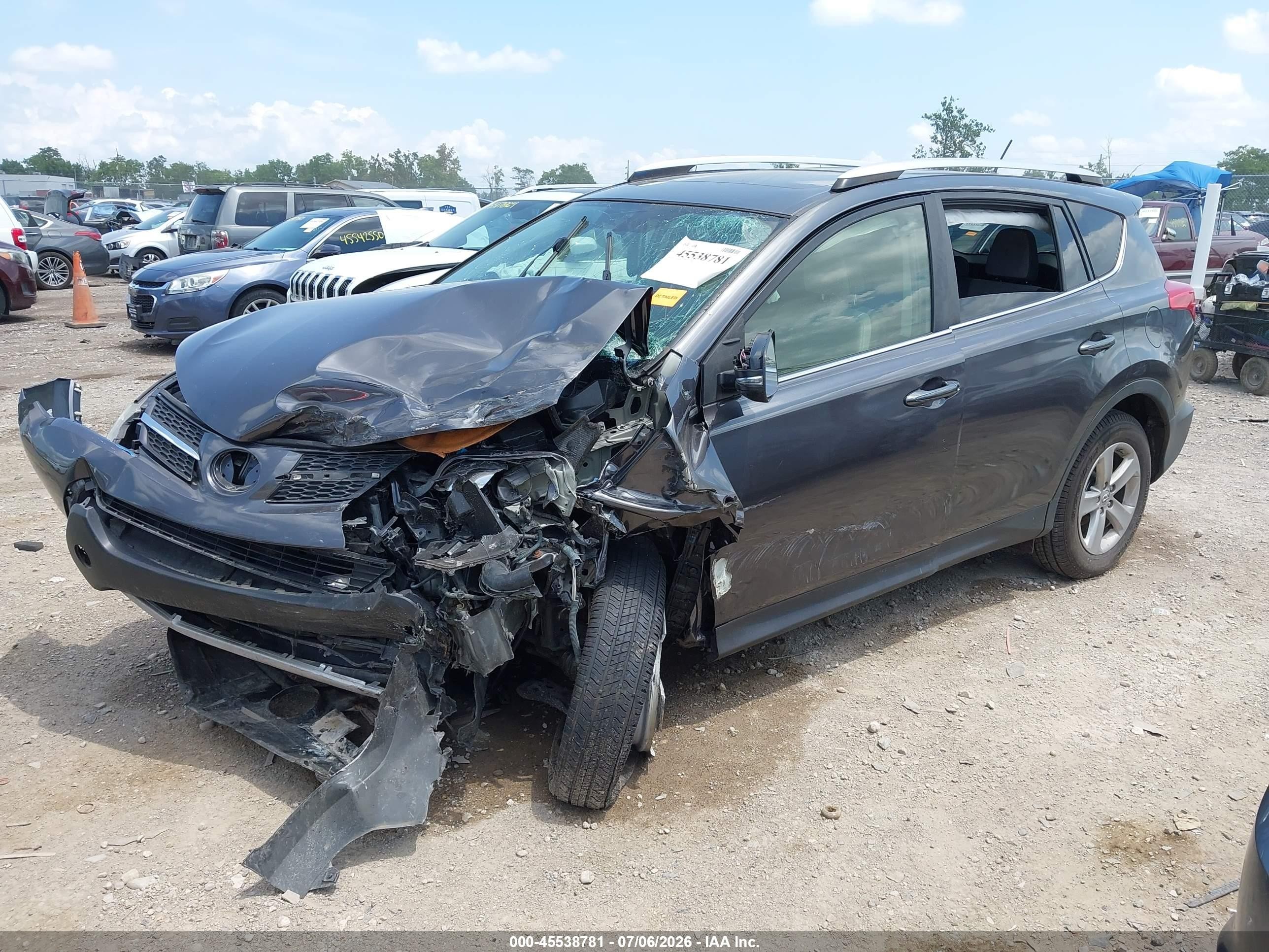 2014 Toyota Rav4 Xle Gray vin: JTMRFREV1EJ008902