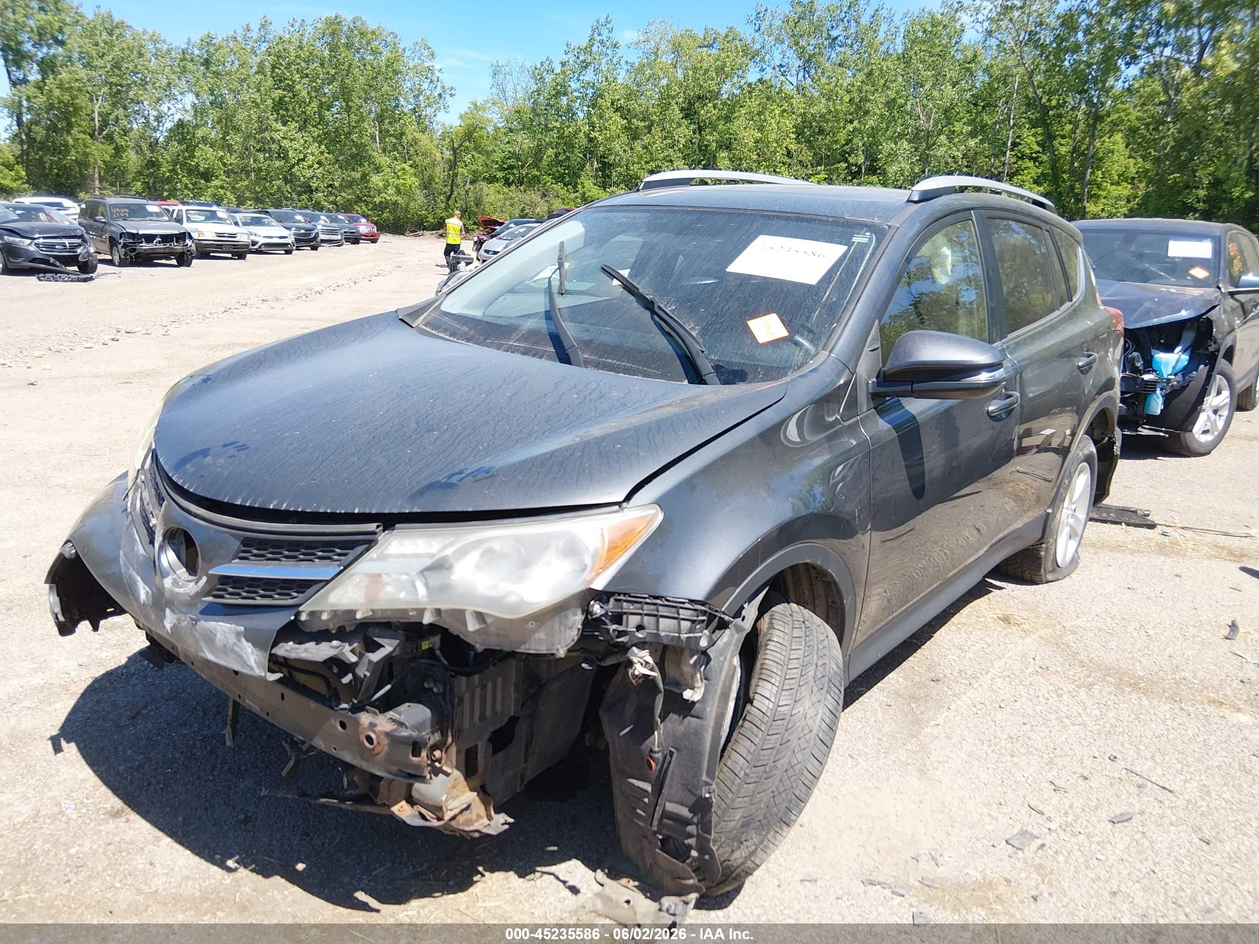 2013 Toyota Rav4 Xle Gray vin: JTMRFREV2DD004774