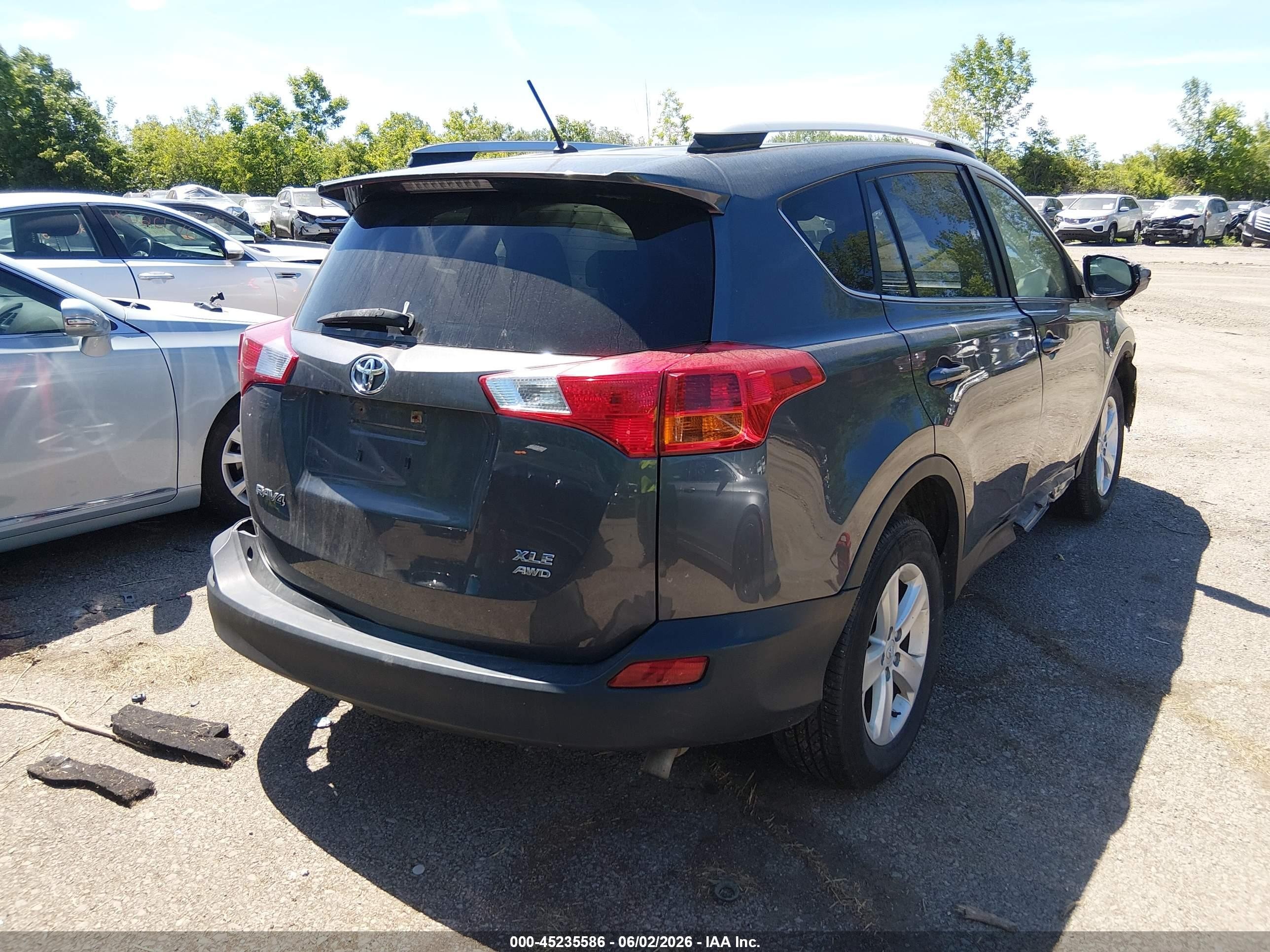 2013 Toyota Rav4 Xle Gray vin: JTMRFREV2DD004774