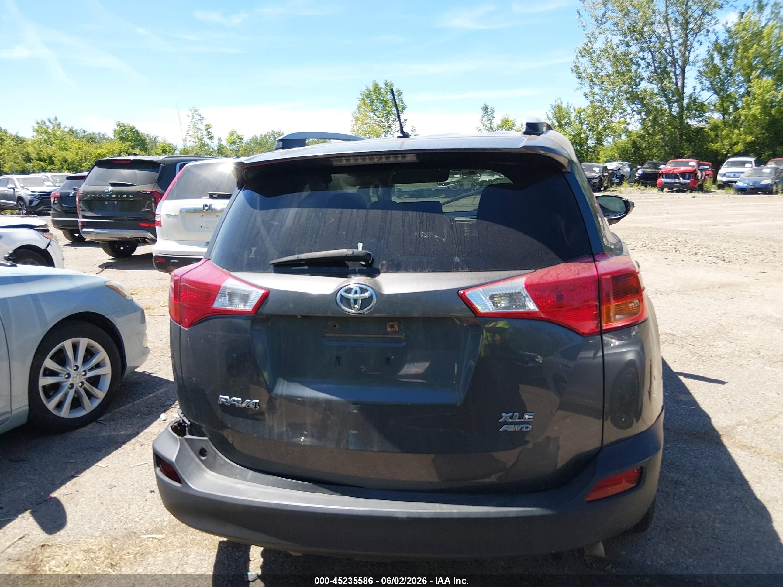 2013 Toyota Rav4 Xle Gray vin: JTMRFREV2DD004774