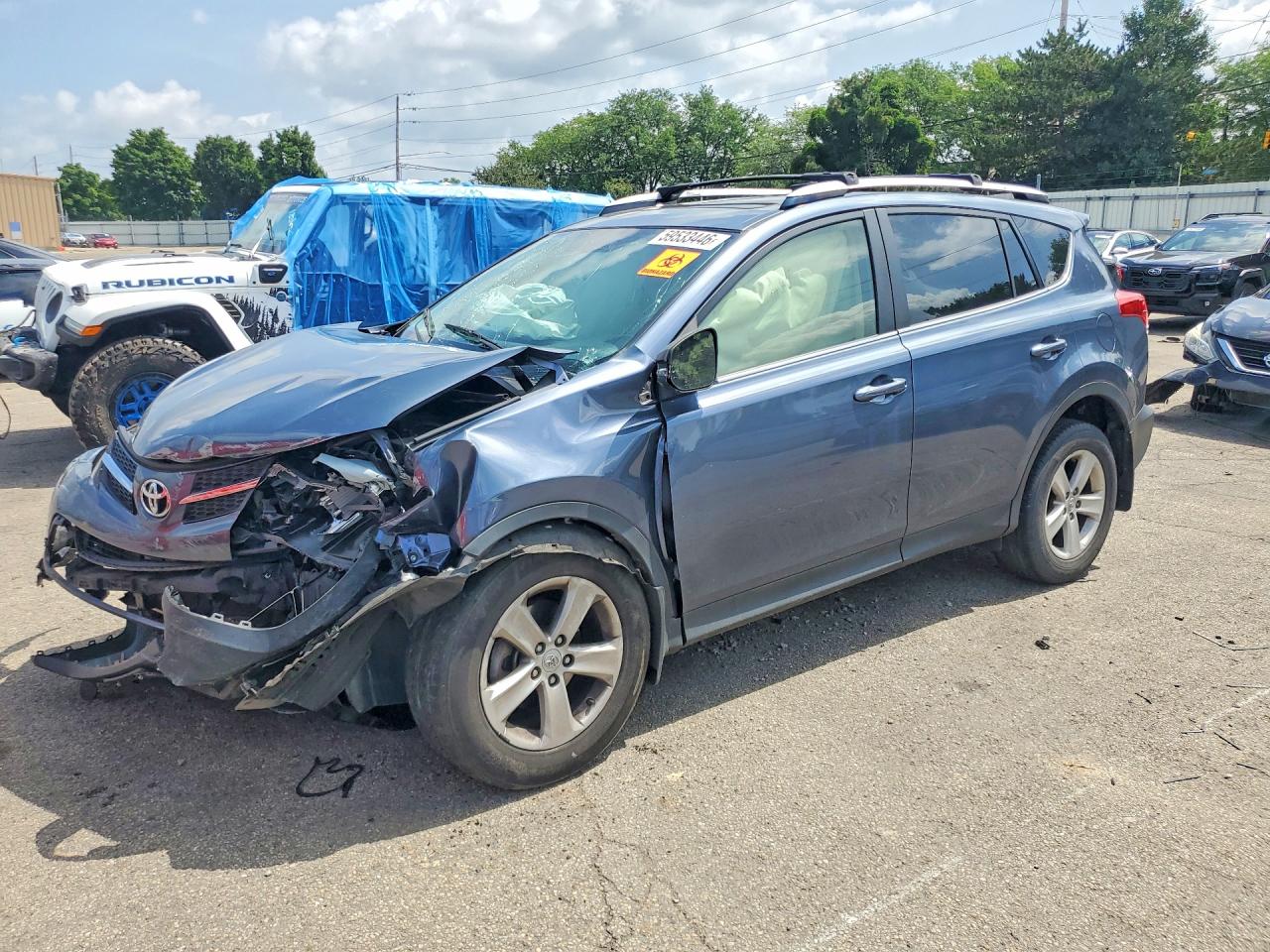 2013 Toyota Rav4 Xle Blue vin: JTMRFREV2DD025642