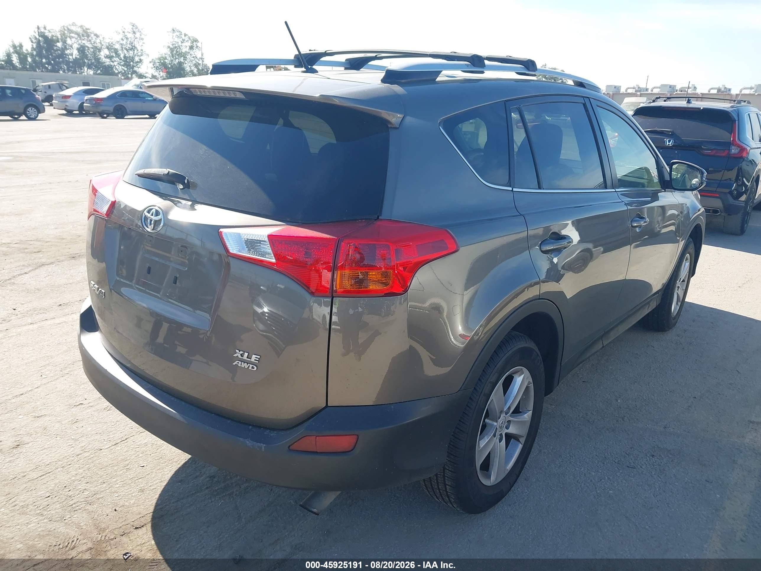 2013 Toyota Rav4 Xle Gray vin: JTMRFREV2DD029108