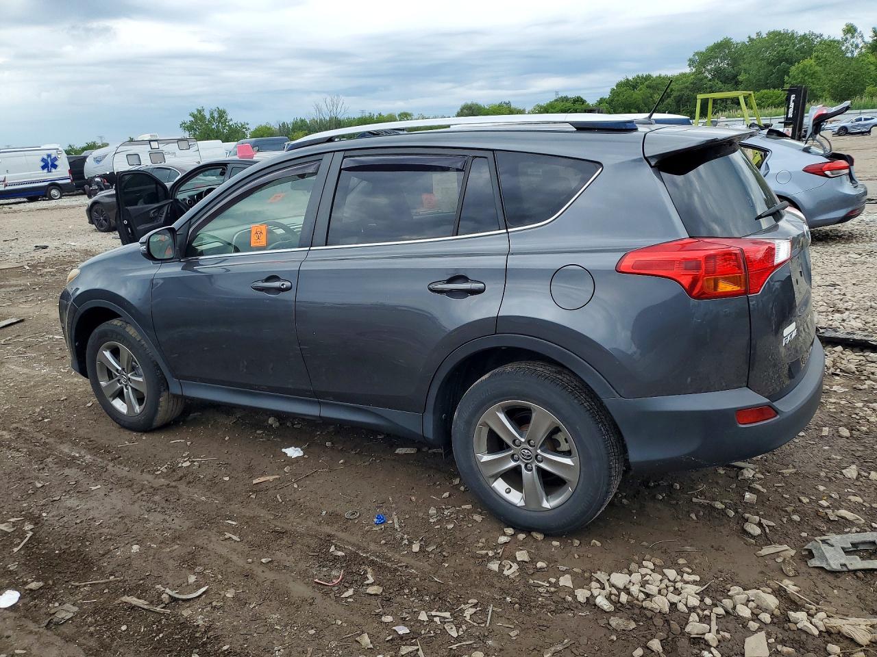 2015 Toyota Rav4 Xle Gray vin: JTMRFREV2FD129759