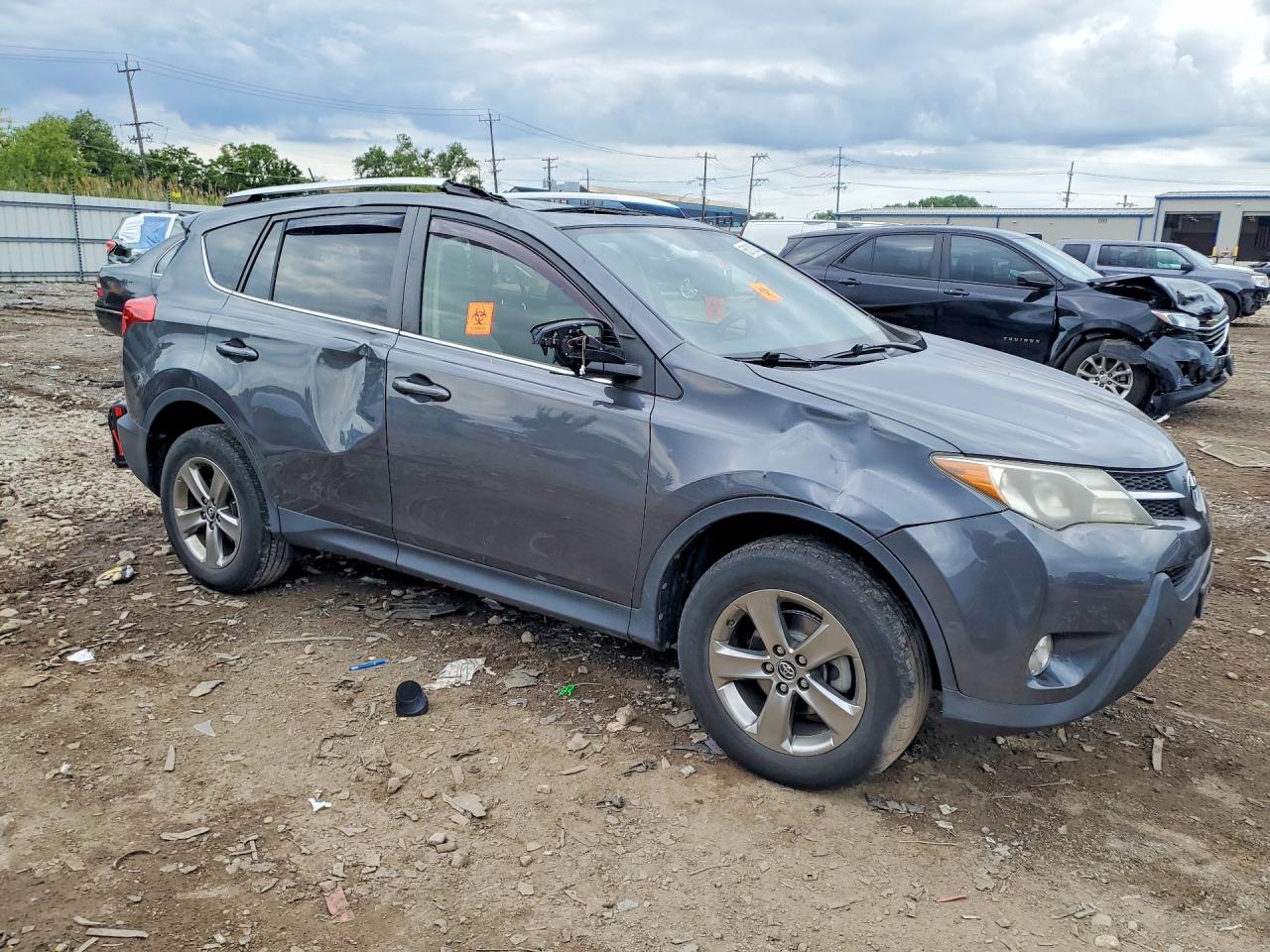 2015 Toyota Rav4 Xle Gray vin: JTMRFREV2FD129759
