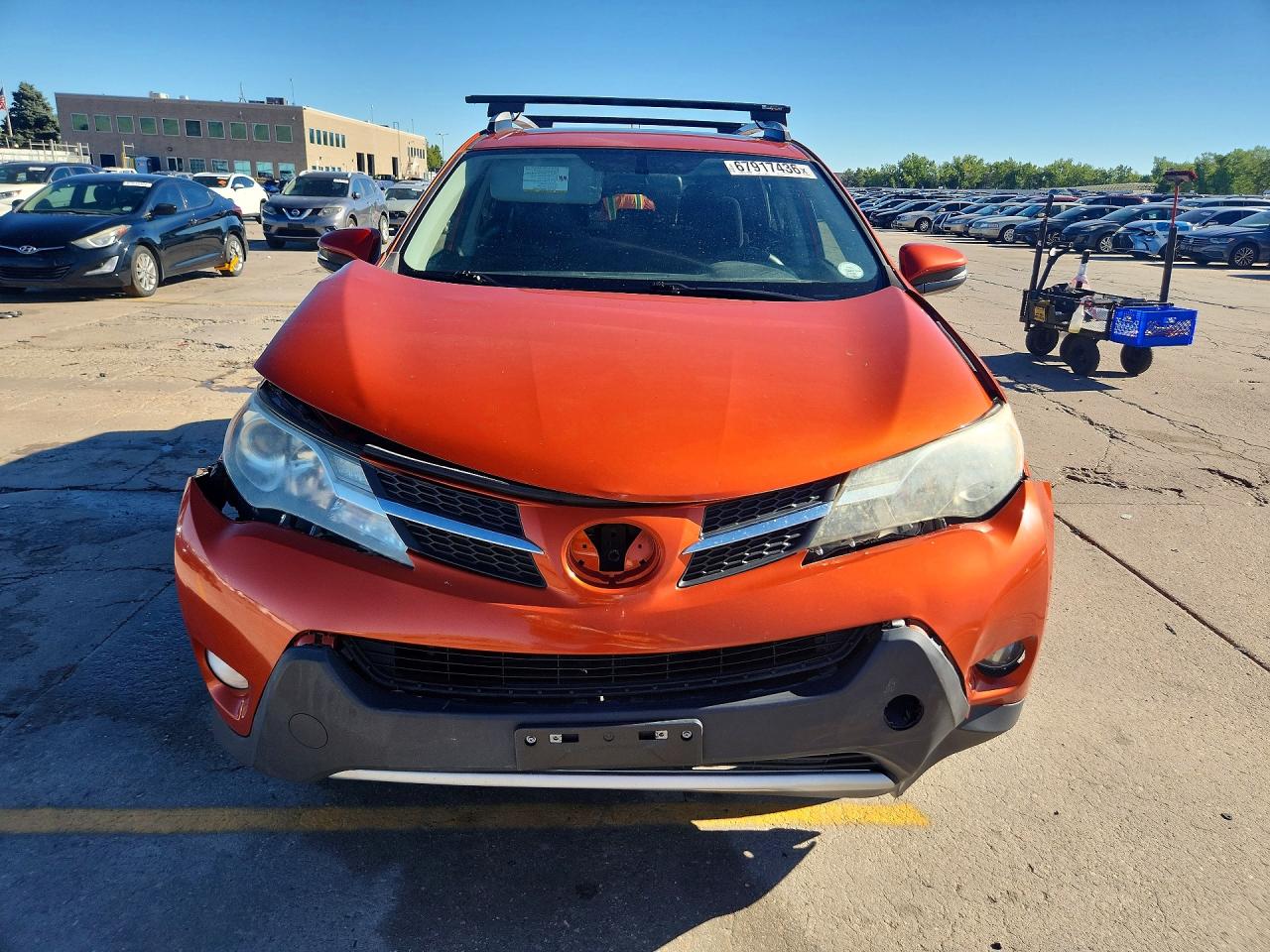 2015 Toyota Rav4 Xle Orange vin: JTMRFREV2FD130135