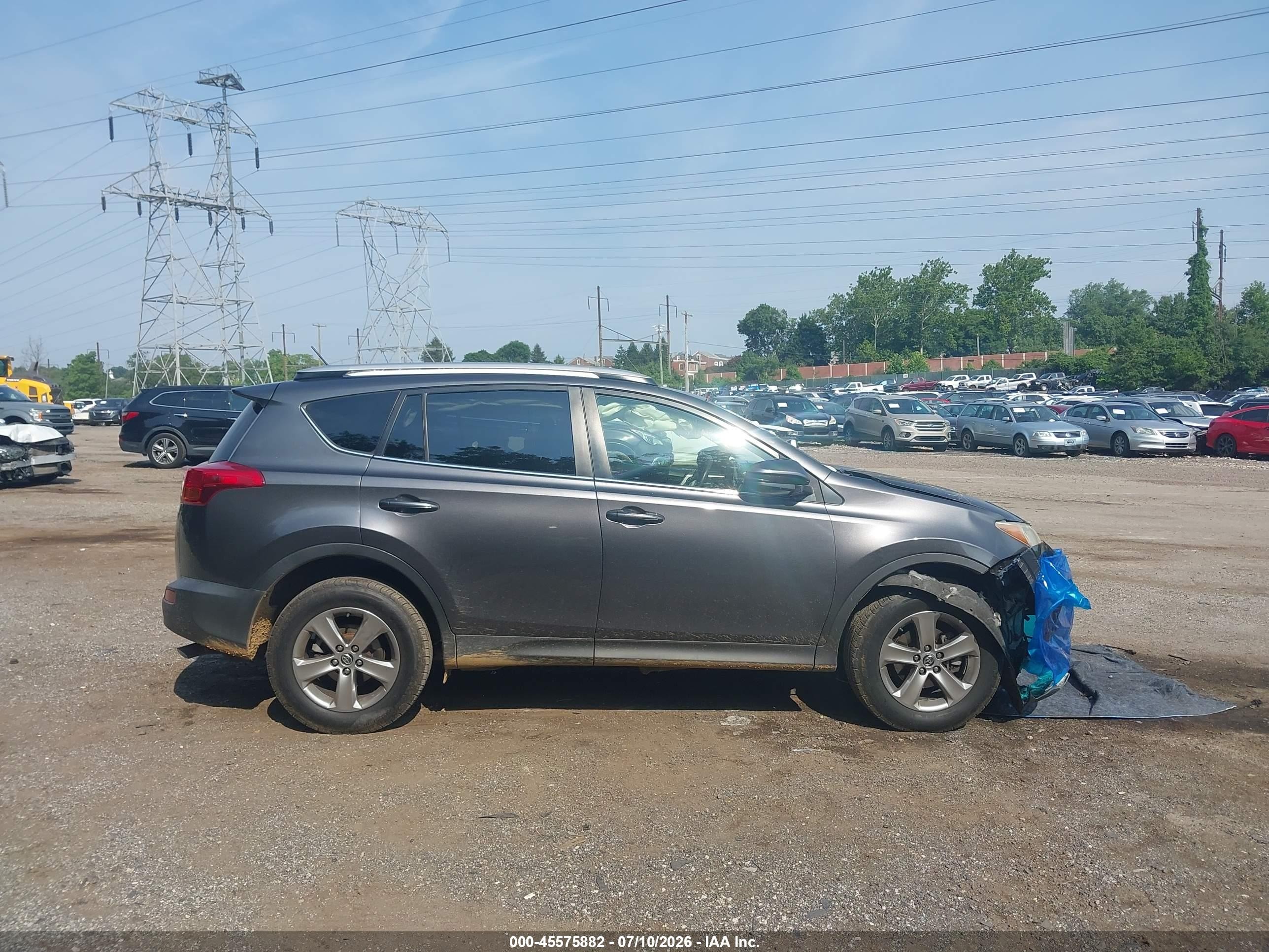 2015 Toyota Rav4 Xle Gray vin: JTMRFREV2FJ027539