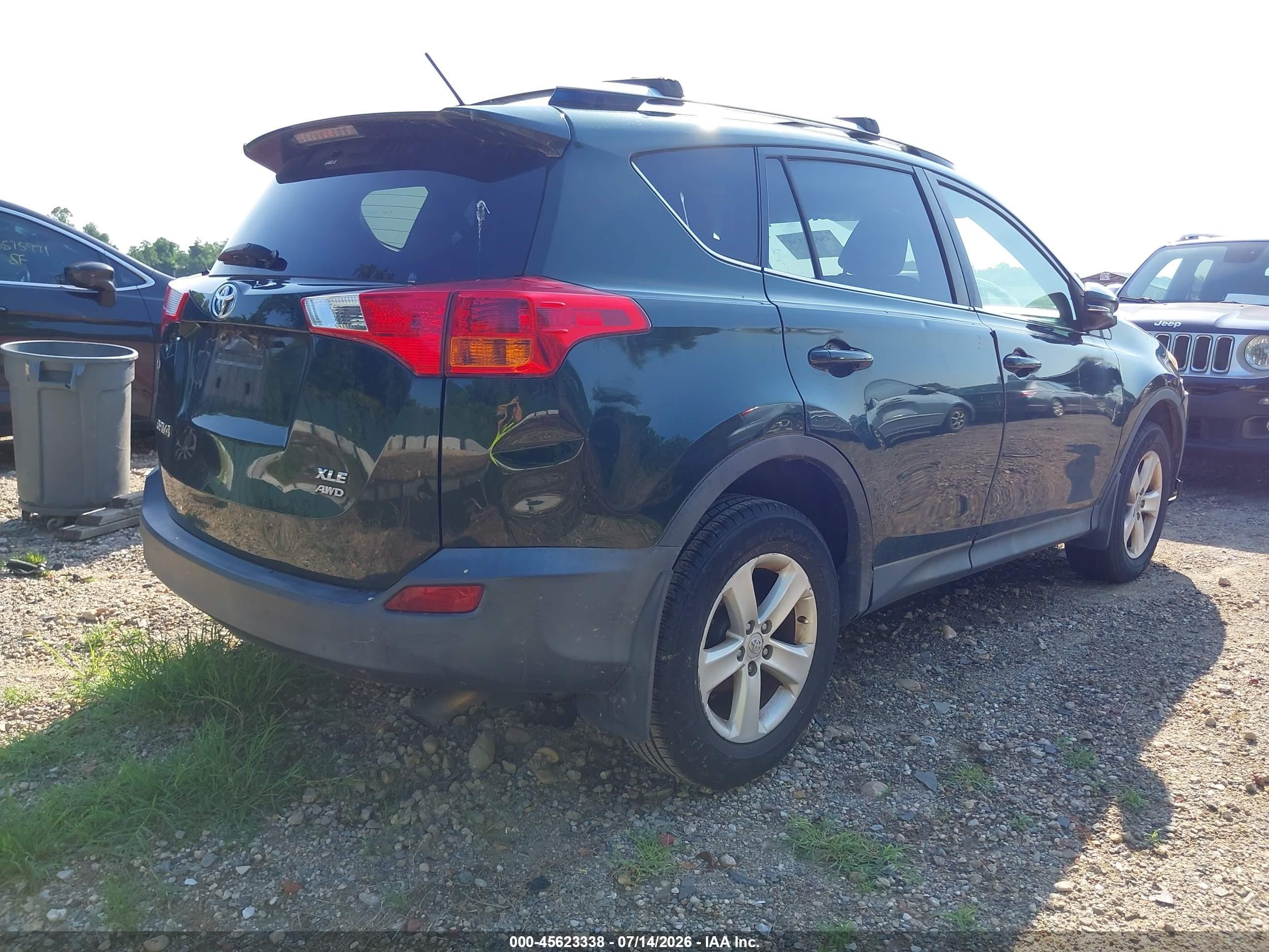2013 Toyota Rav4 Xle Green vin: JTMRFREV3D5015566