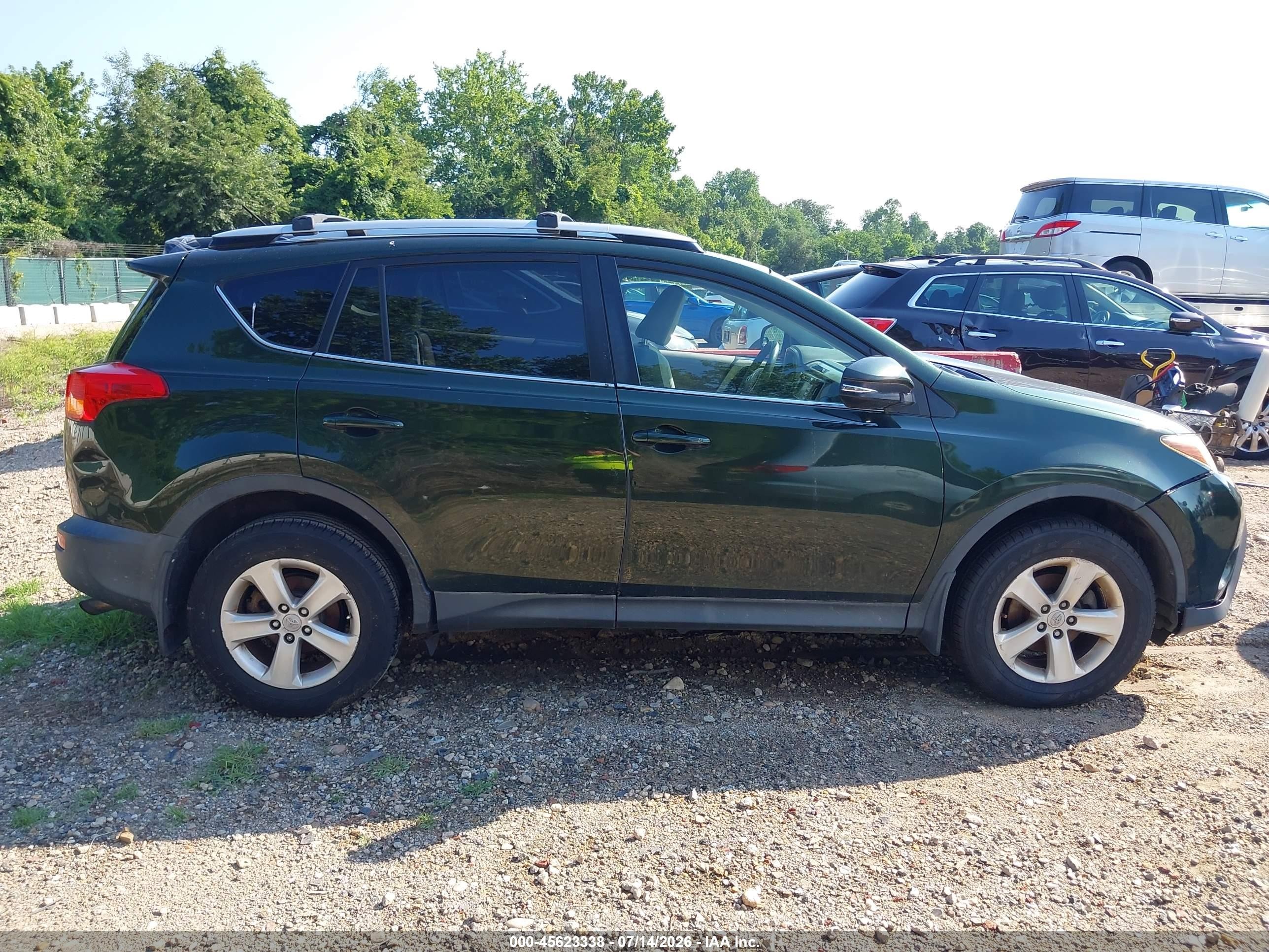 2013 Toyota Rav4 Xle Green vin: JTMRFREV3D5015566